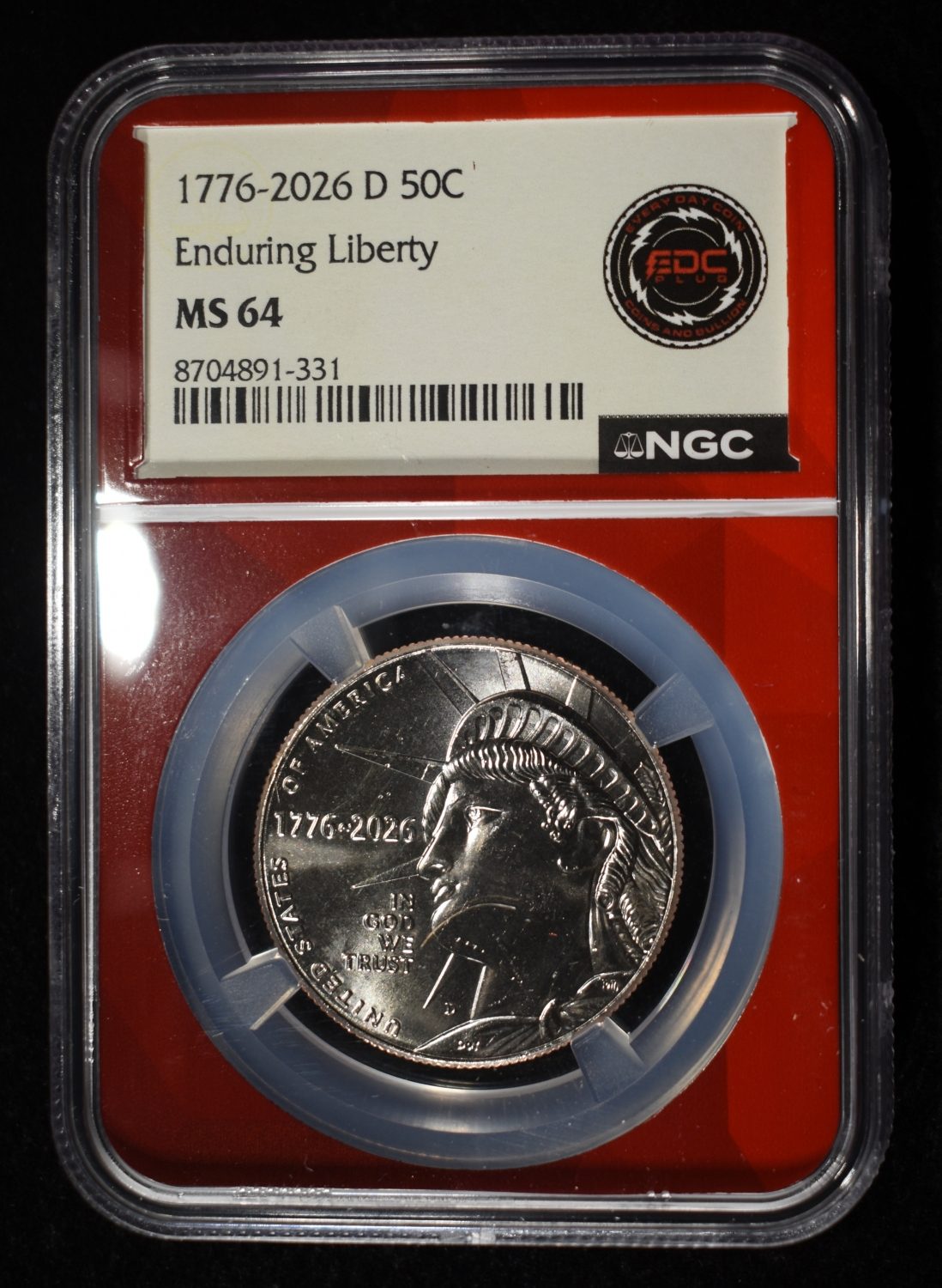 1776-2026-D HALF DOLLAR ENDURING LIBERTY NGC MS64