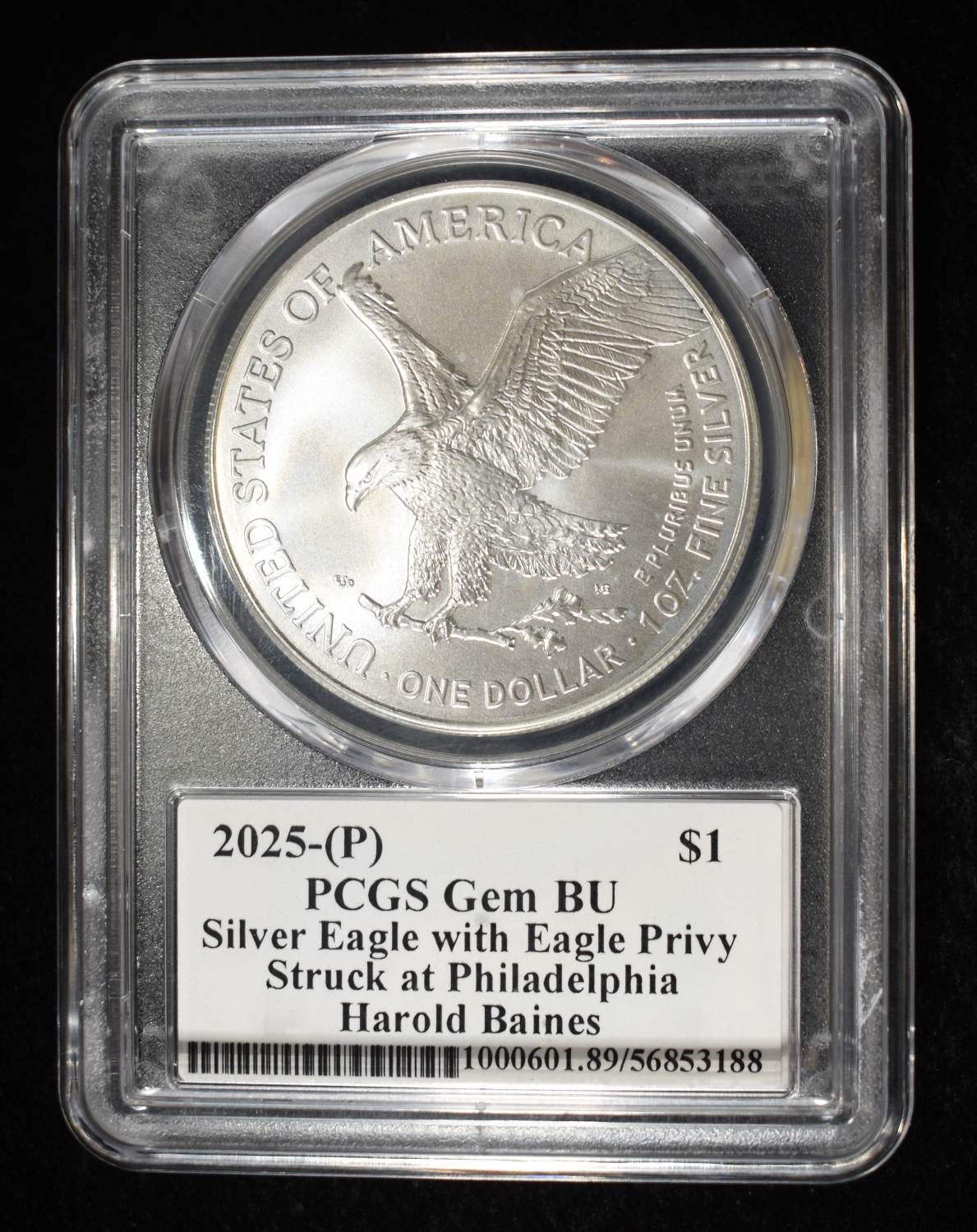 2025-(P) AMERICAN SILVER EAGLE PCGS GEM BU