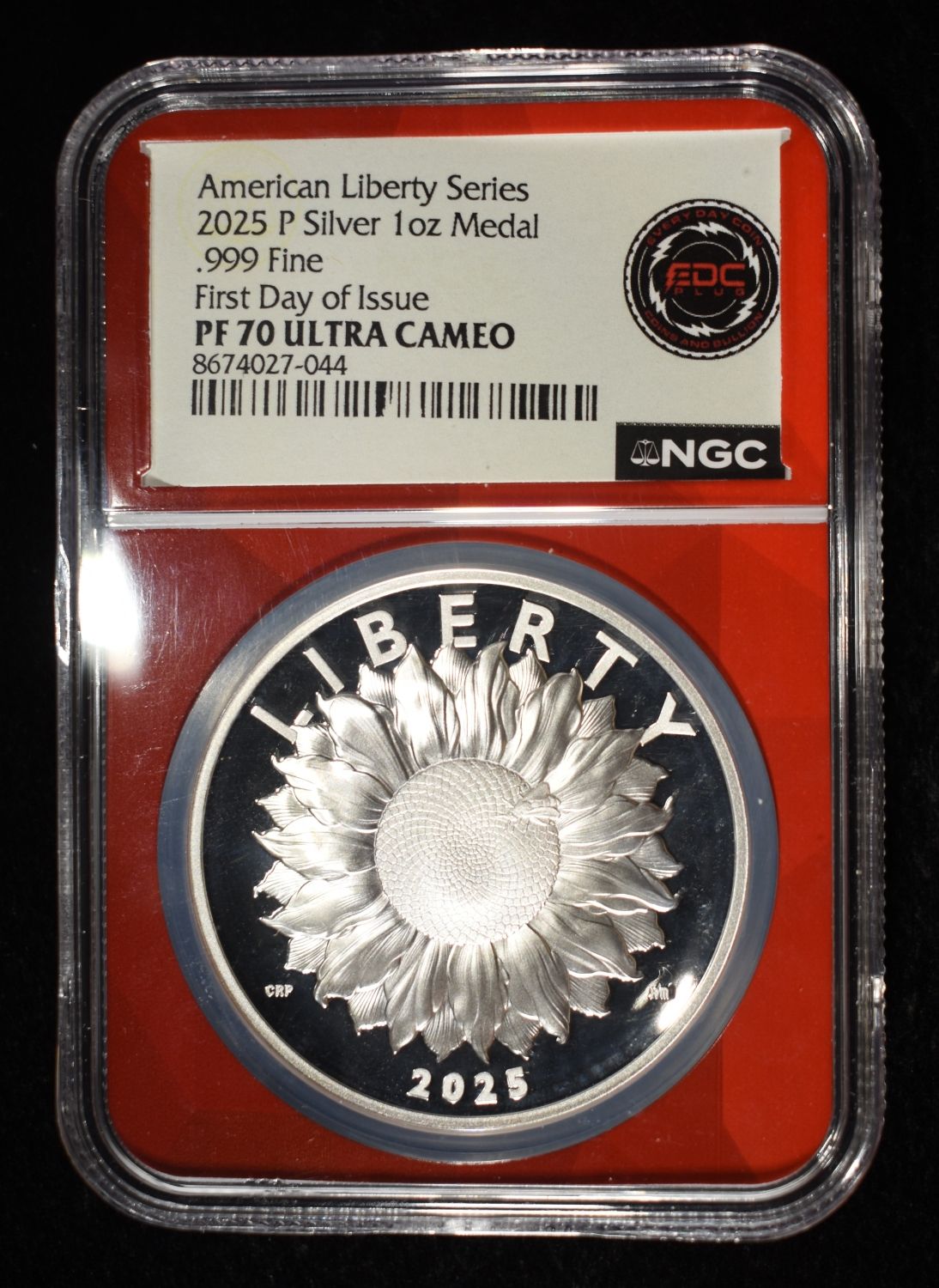 2025-P 1 OZ .999 SILVER NGC PF70 ULTRA CAMEO