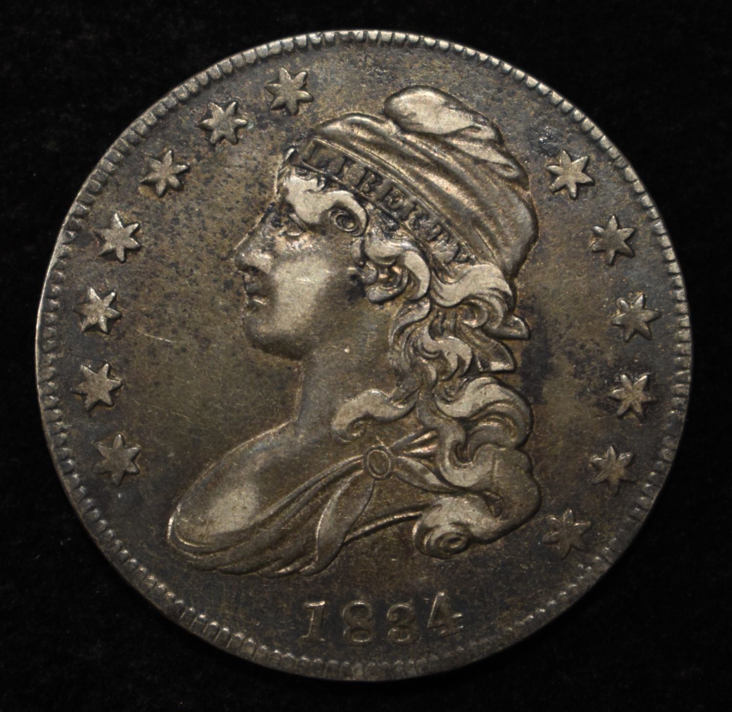 1834 CAPPED BUST HALF DOLLAR AU/BU