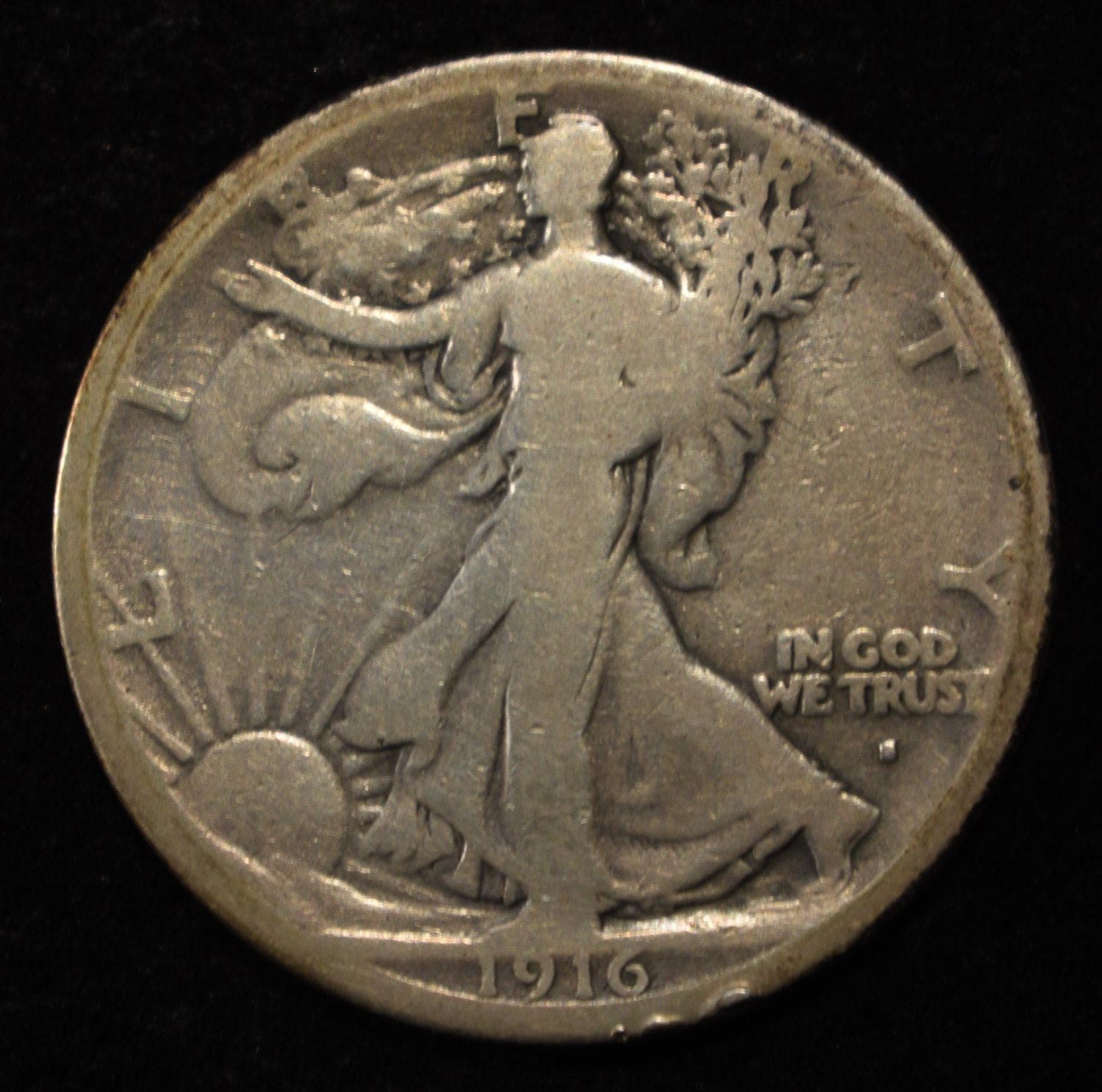 1916-S WALKING LIBERTY HALF DOLLAR GOOD