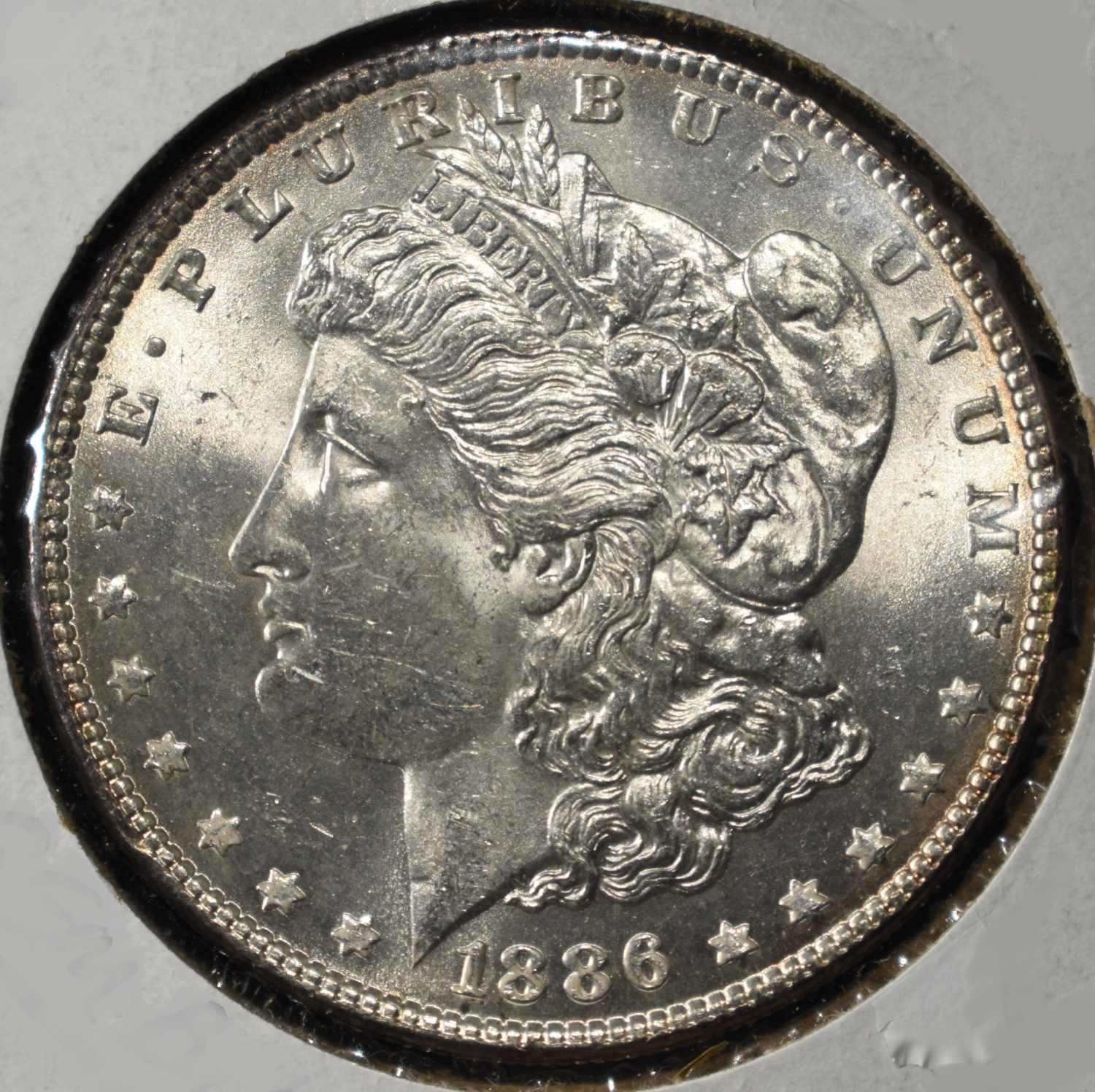 1886 MORGAN DOLLAR GEM BU