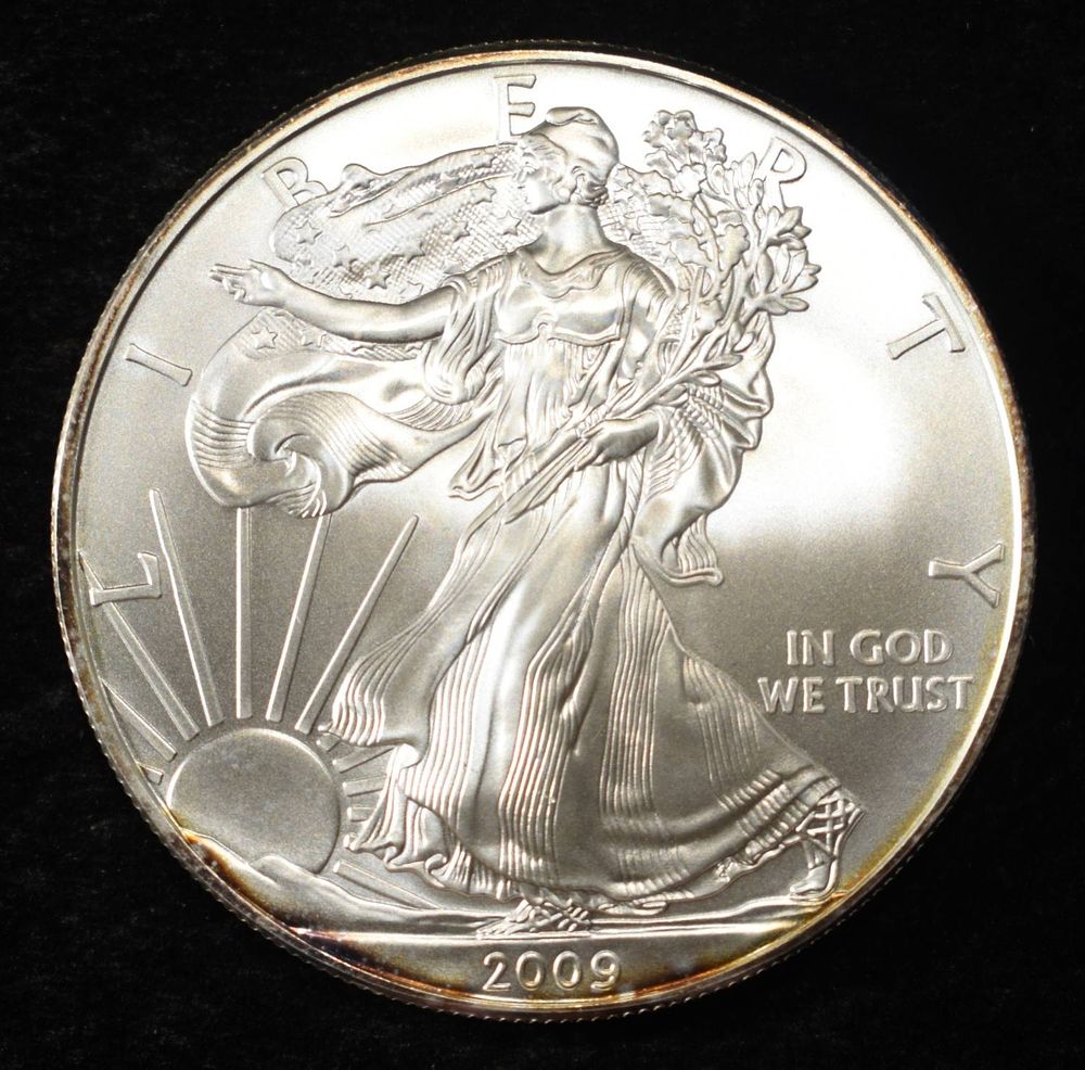 2009 AMERICAN SILVER EAGLE. WEEKLY COIN & CURRENCY AUCTIONS ESTIMATE $110 - $160.