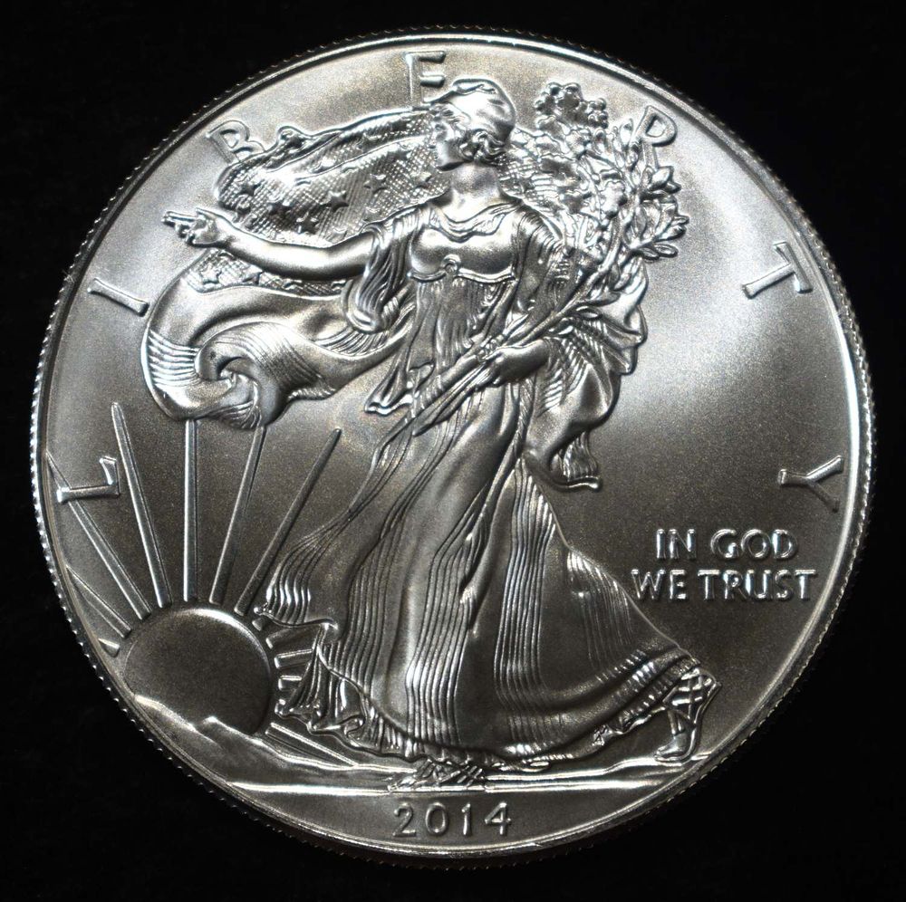 2014 AMERICAN SILVER EAGLE. TOP RATED AUCTION HOUSE ESTIMATE $130 - $180.