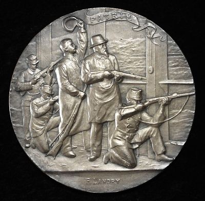 1898 SWISS SHOOTING MEDAL NEUCHATEL SILVER. BID WITH SILVER CITY AUCTIONS ESTIMATE $400 - $500.