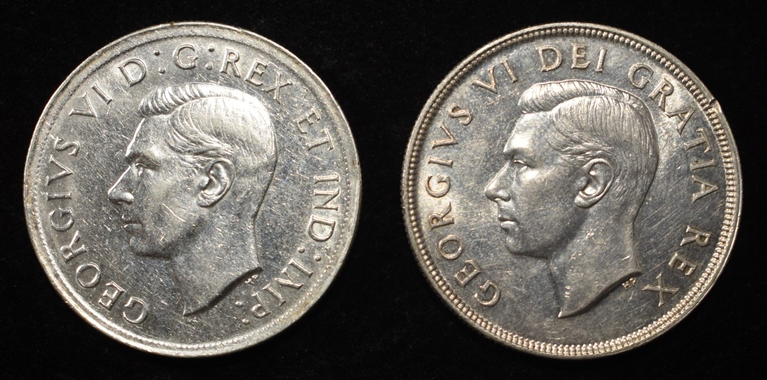 (2) 80% SILVER CANADIAN DOLLARS