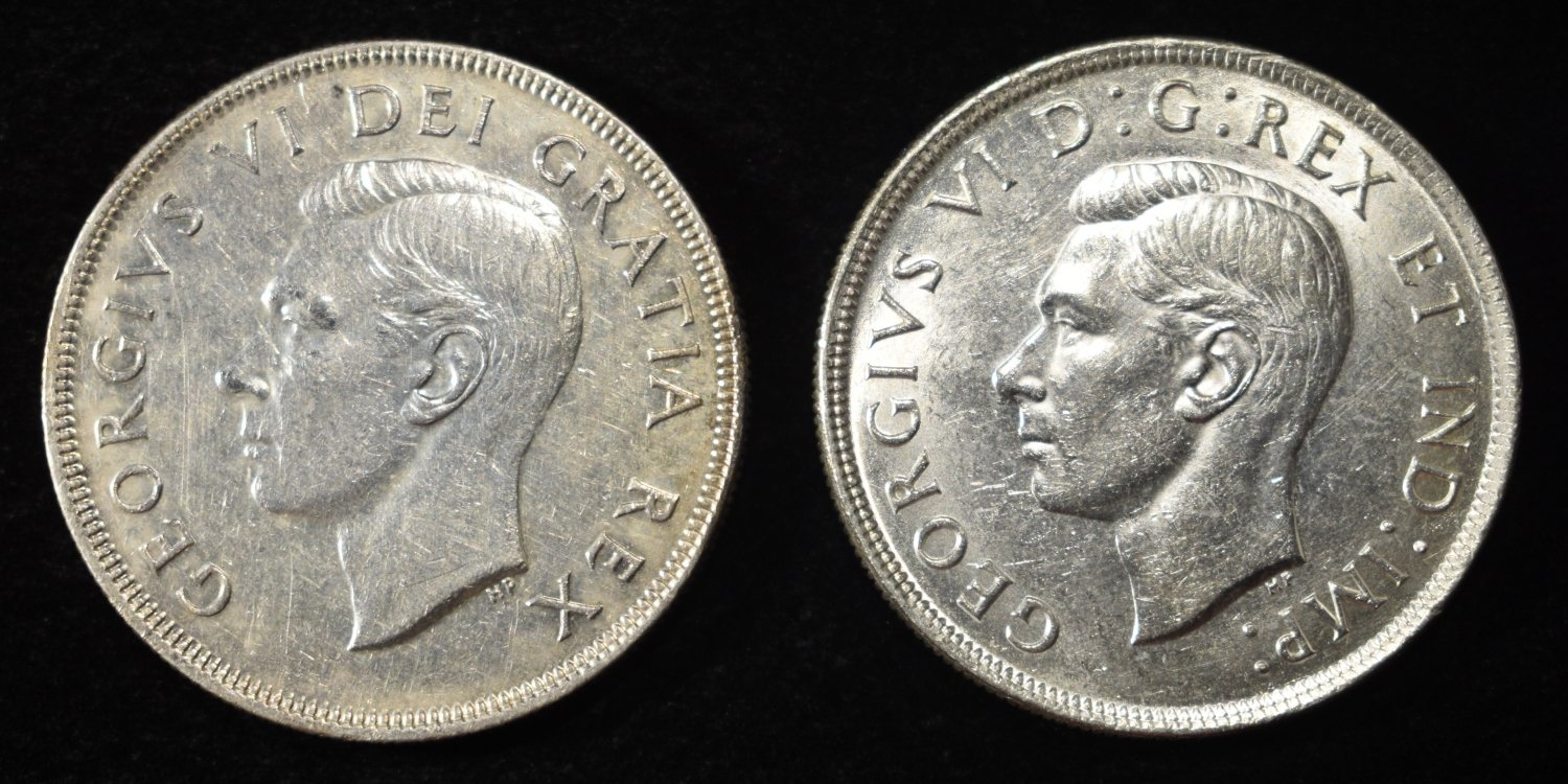 (2) 80% SILVER CANADIAN DOLLARS