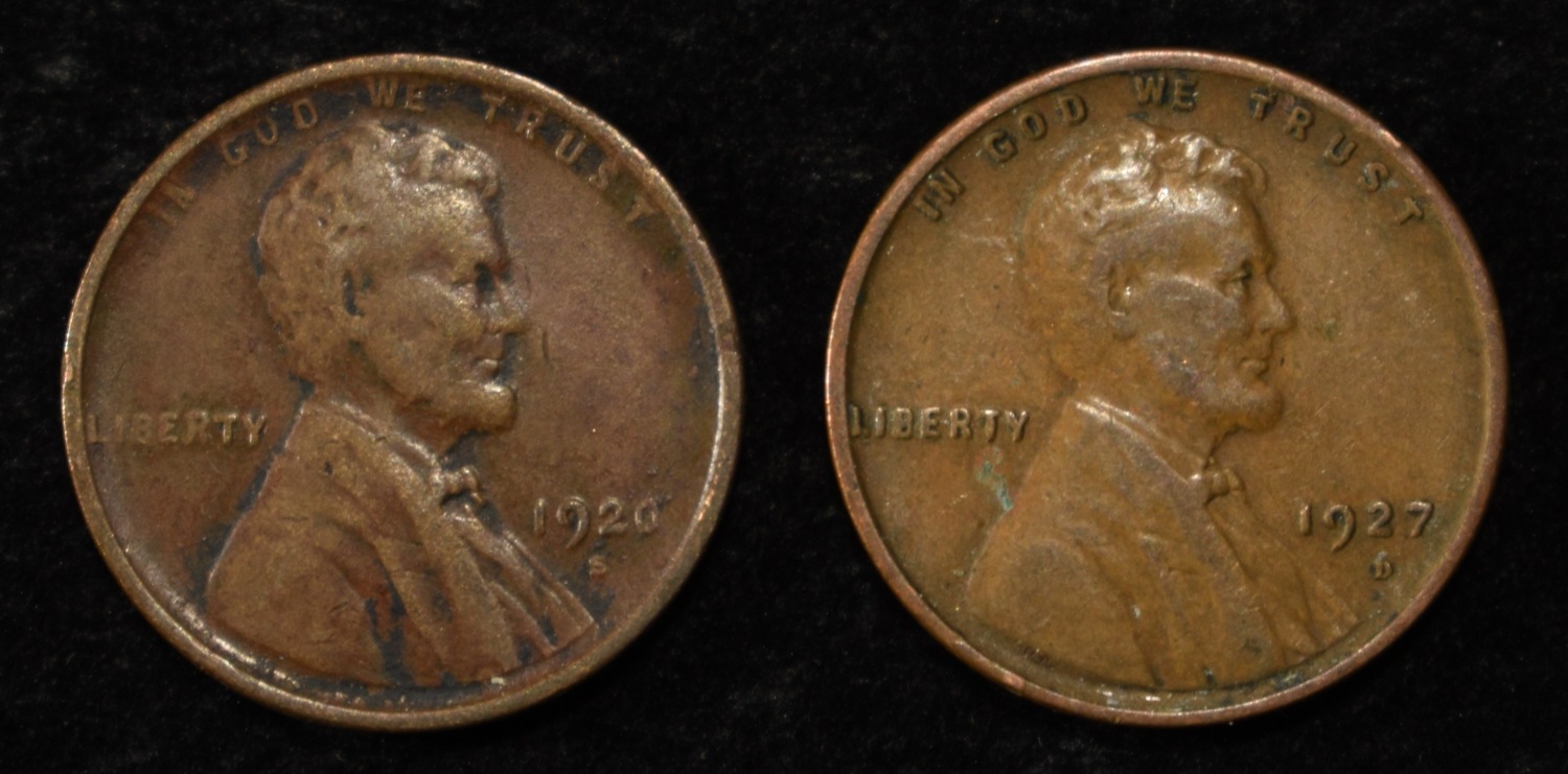 (80)D&S WHEAT CENTS FROM THE 20'S