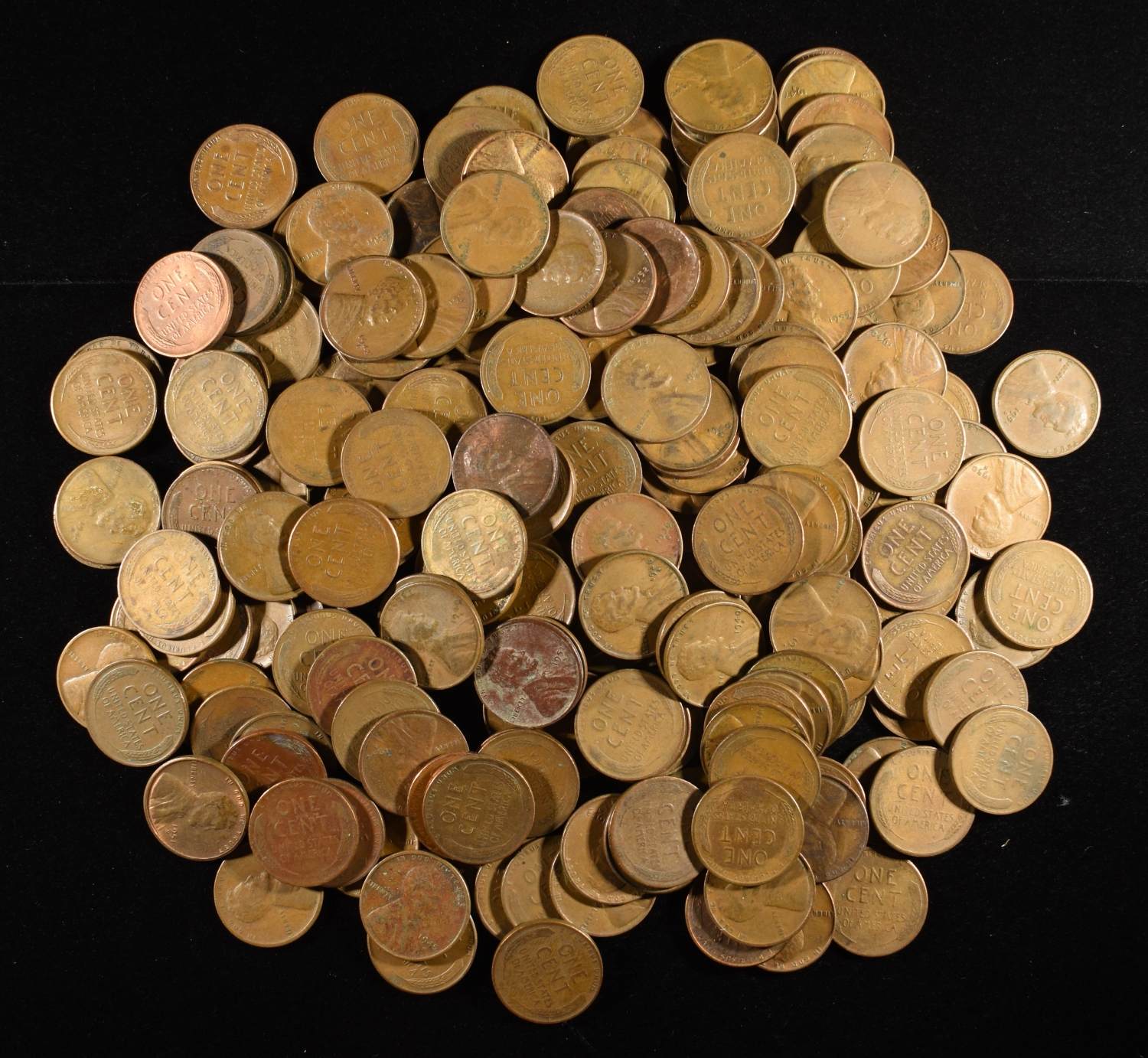 200 "S" MINT WHEAT CENTS