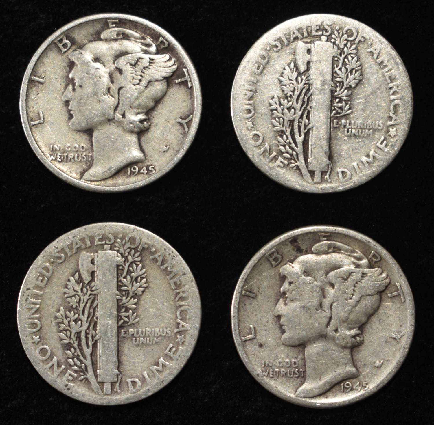 (50) 90% SILVER MERCURY DIMES
