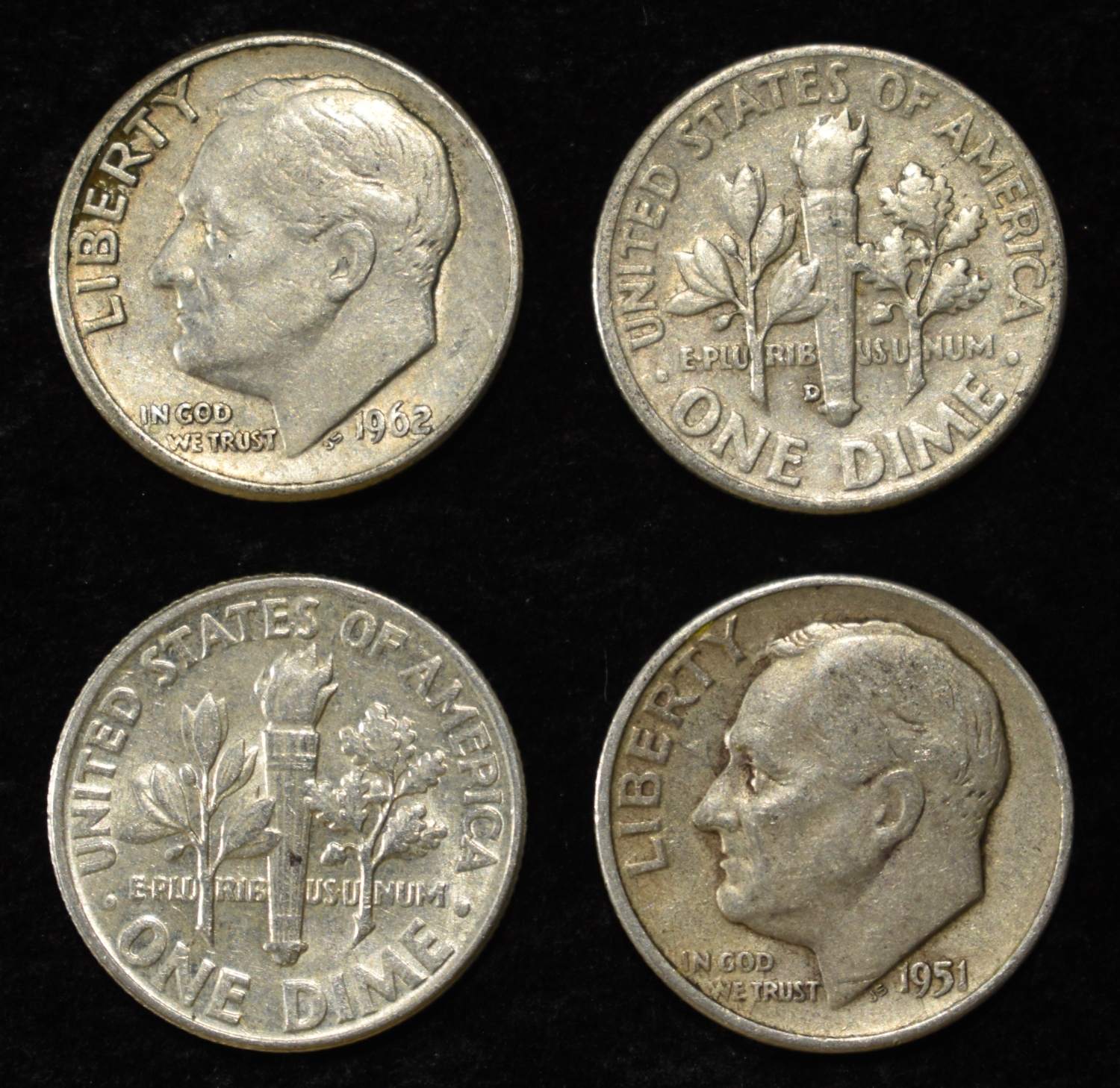 (50) 90% SILVER ROOSEVELT DIMES