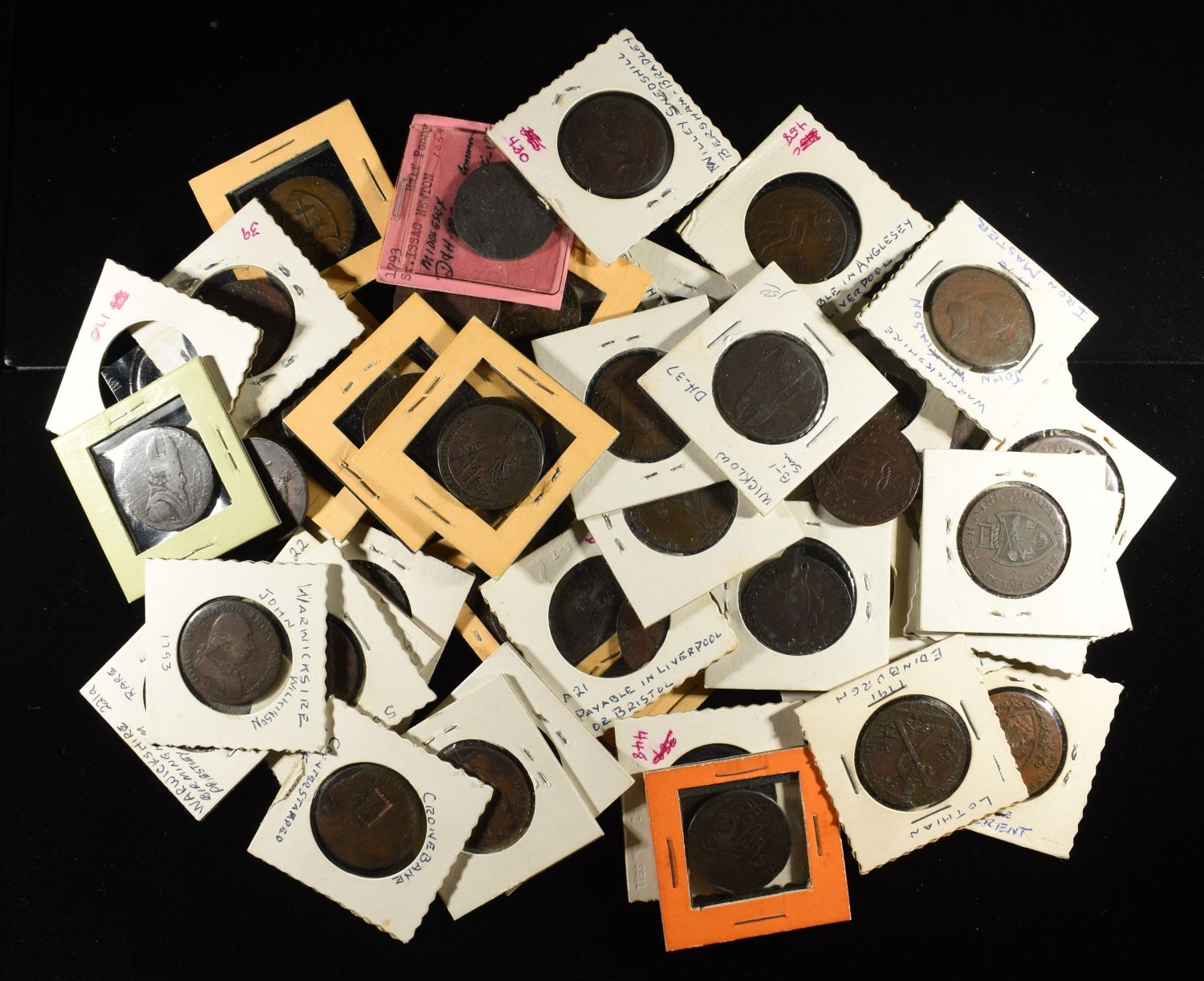 (50) MISC. TOKENS AND MEDALS