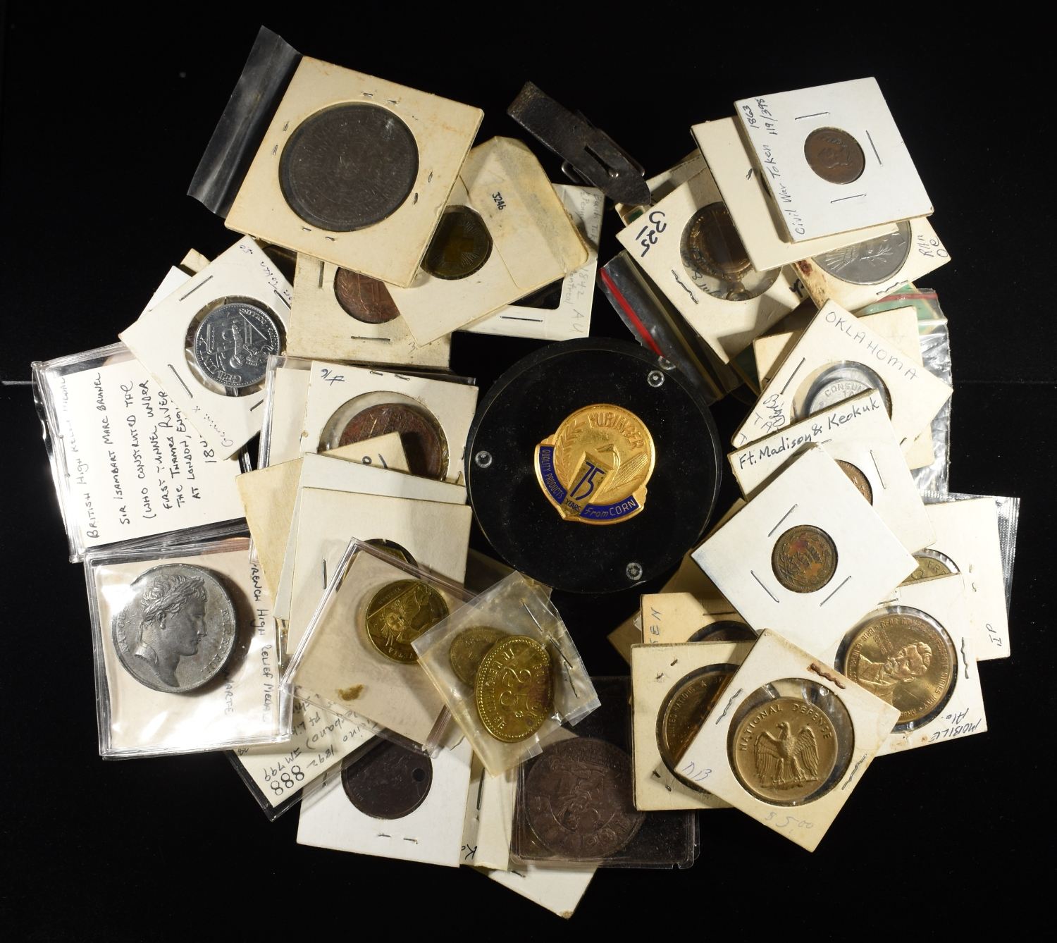 (50) MISC. TOKENS AND MEDALS