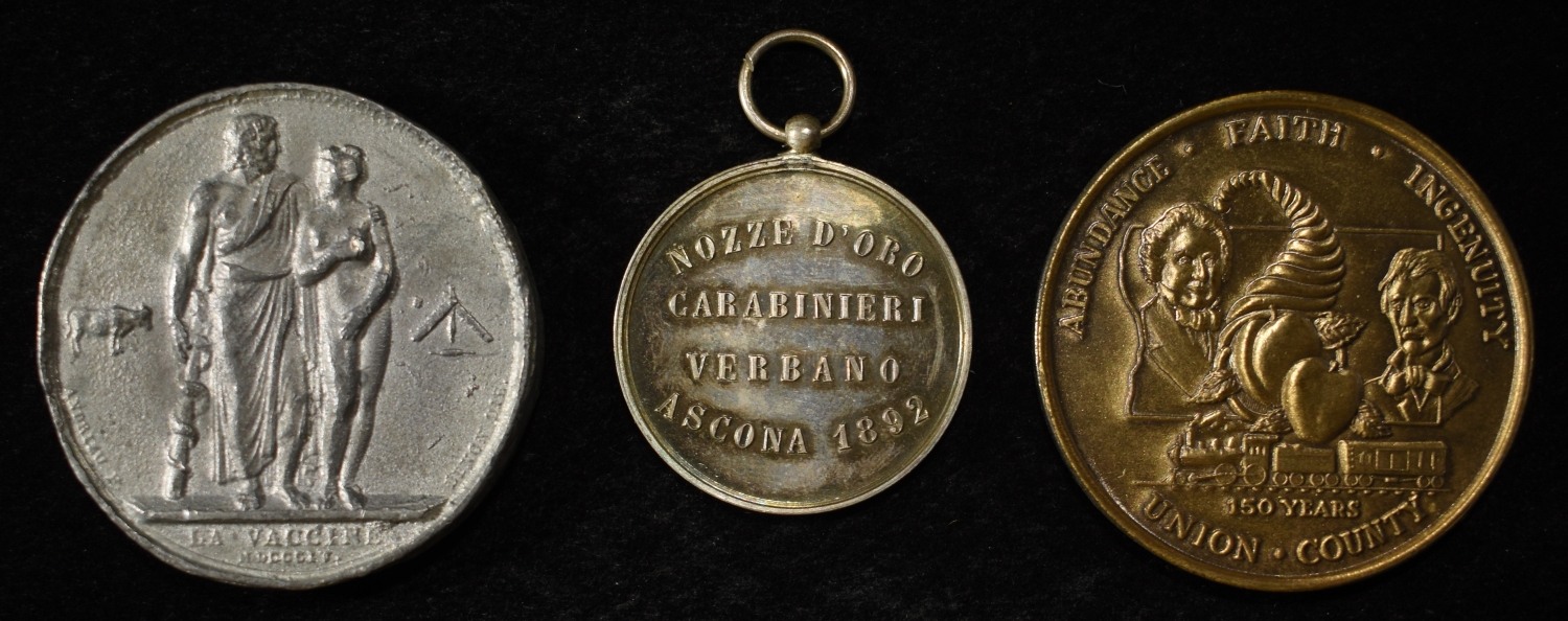 (50) MISC. TOKENS AND MEDALS