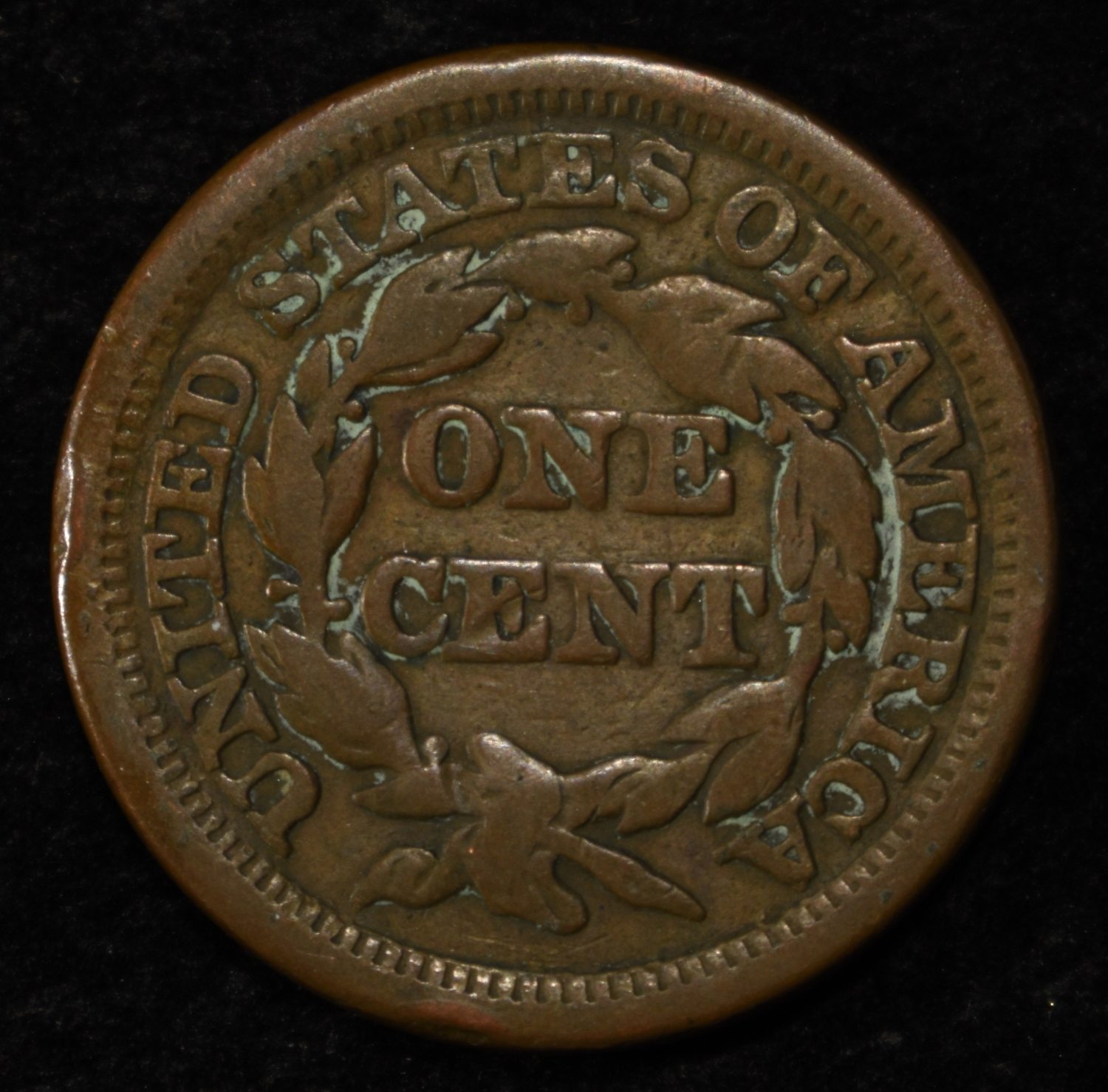 1848 BRAIDED HAIR LARGE CENT VF/EF