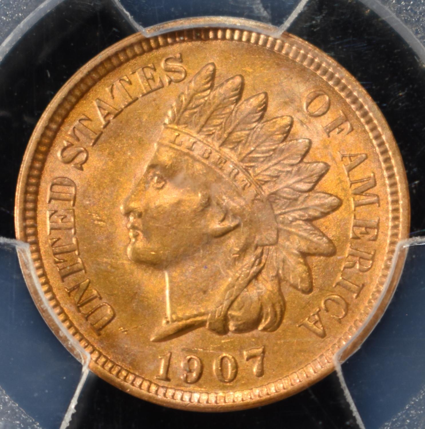 1907 INDIAN CENT PCGS GENUINE CLEANED-UNC DETAILS