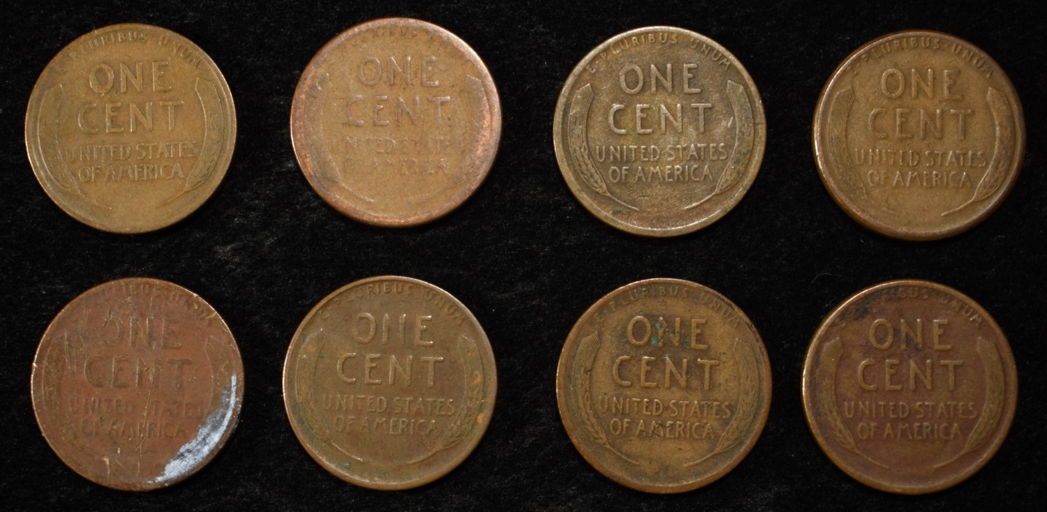 8 NICE EARLY SEMIKEY WHEAT CENTS
