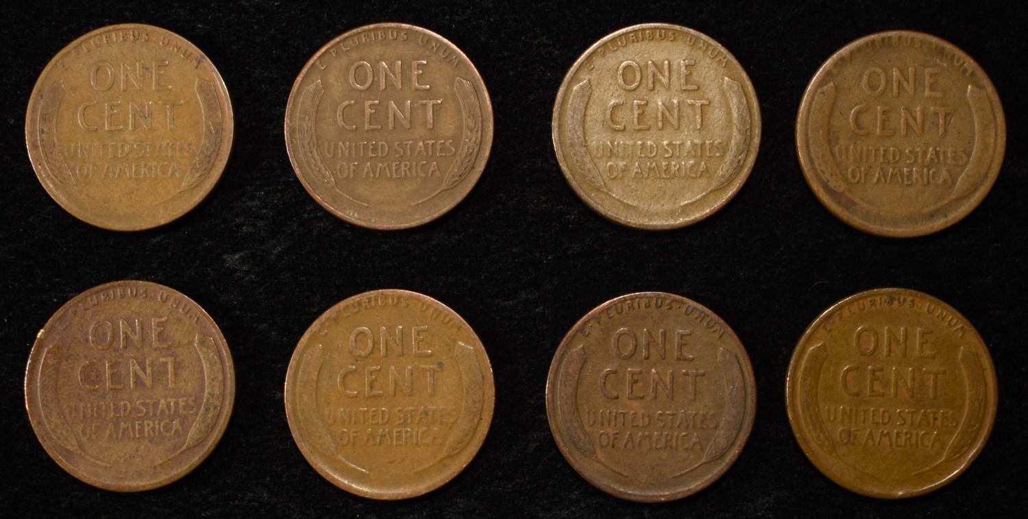 8 NICE EARLY SEMIKEY WHEAT CENTS