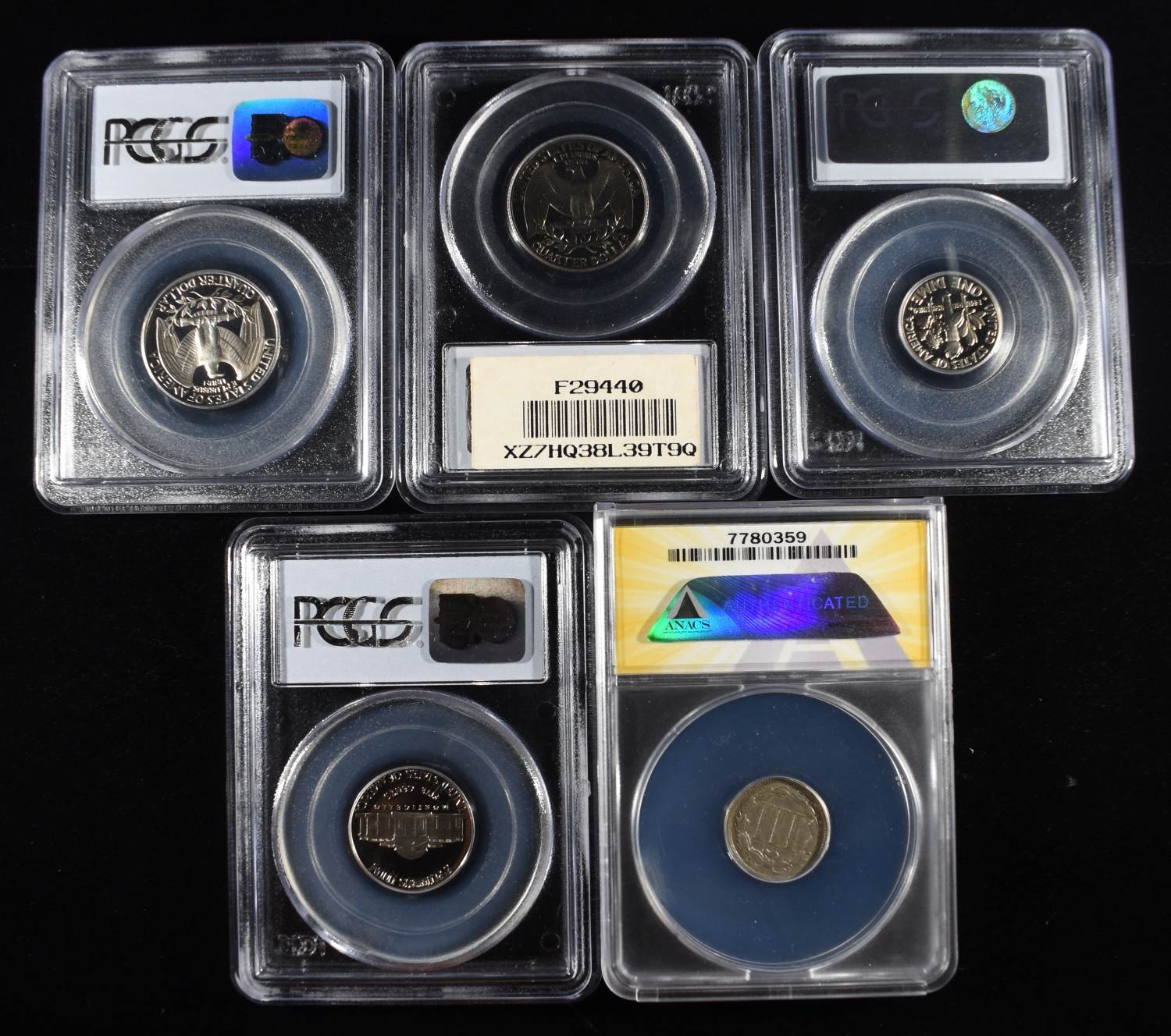 (5) GRADED COIN LOTS