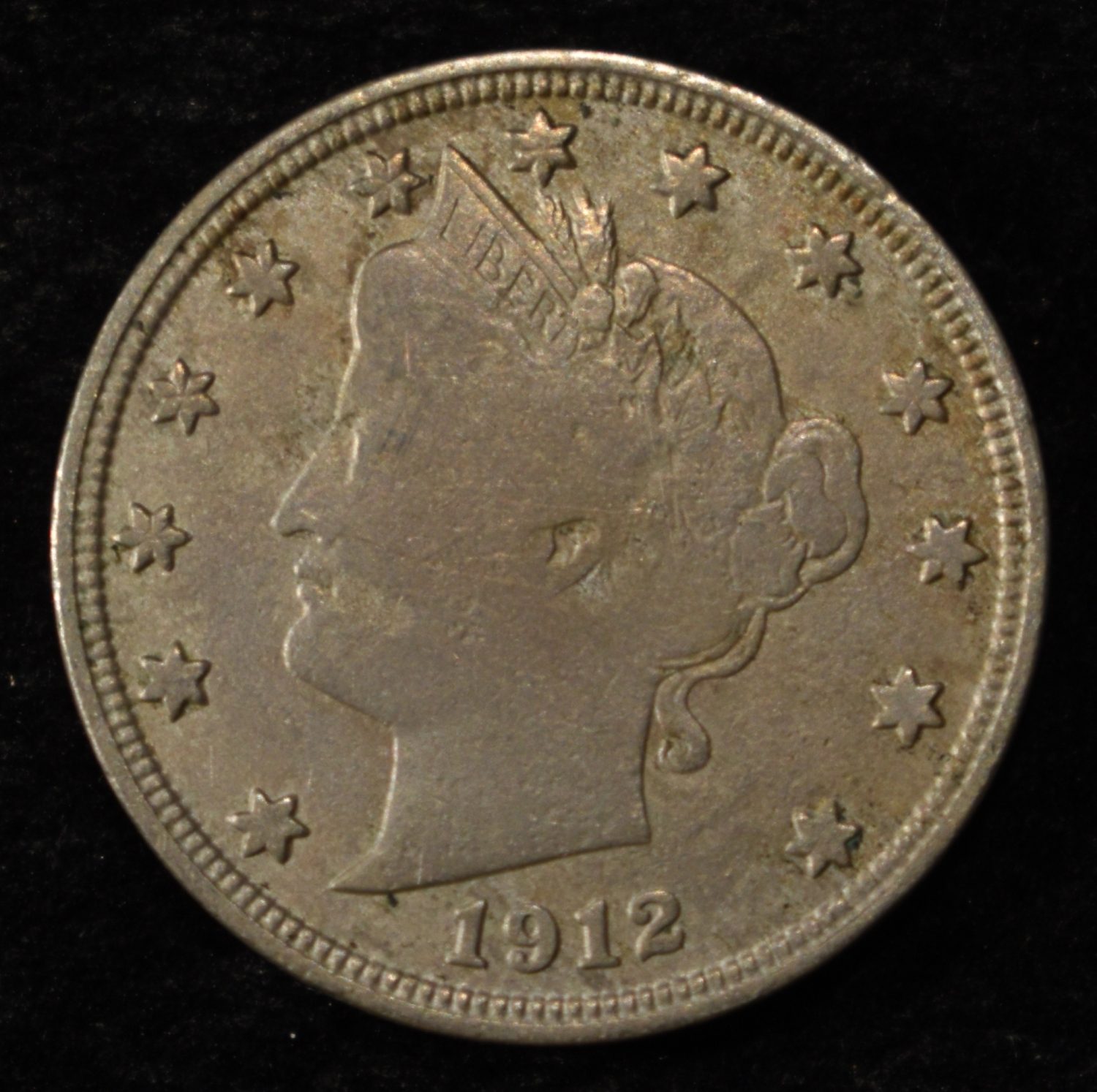 1912-S 'V' NICKEL FINE