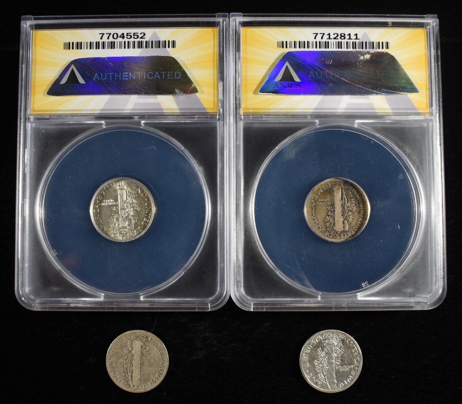 (4) MERCURY DIMES