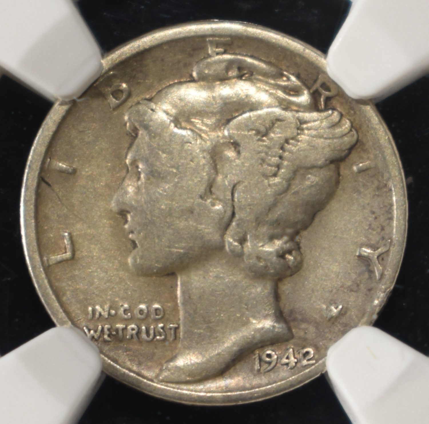 1942/41 MERCURY DIME NGC VF20