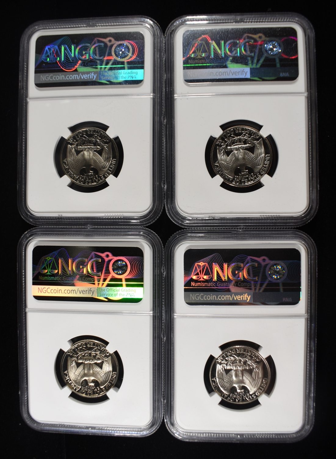 1997-S & (3) 1978-S WASHINGTON 25C NGC PF69 UCAM