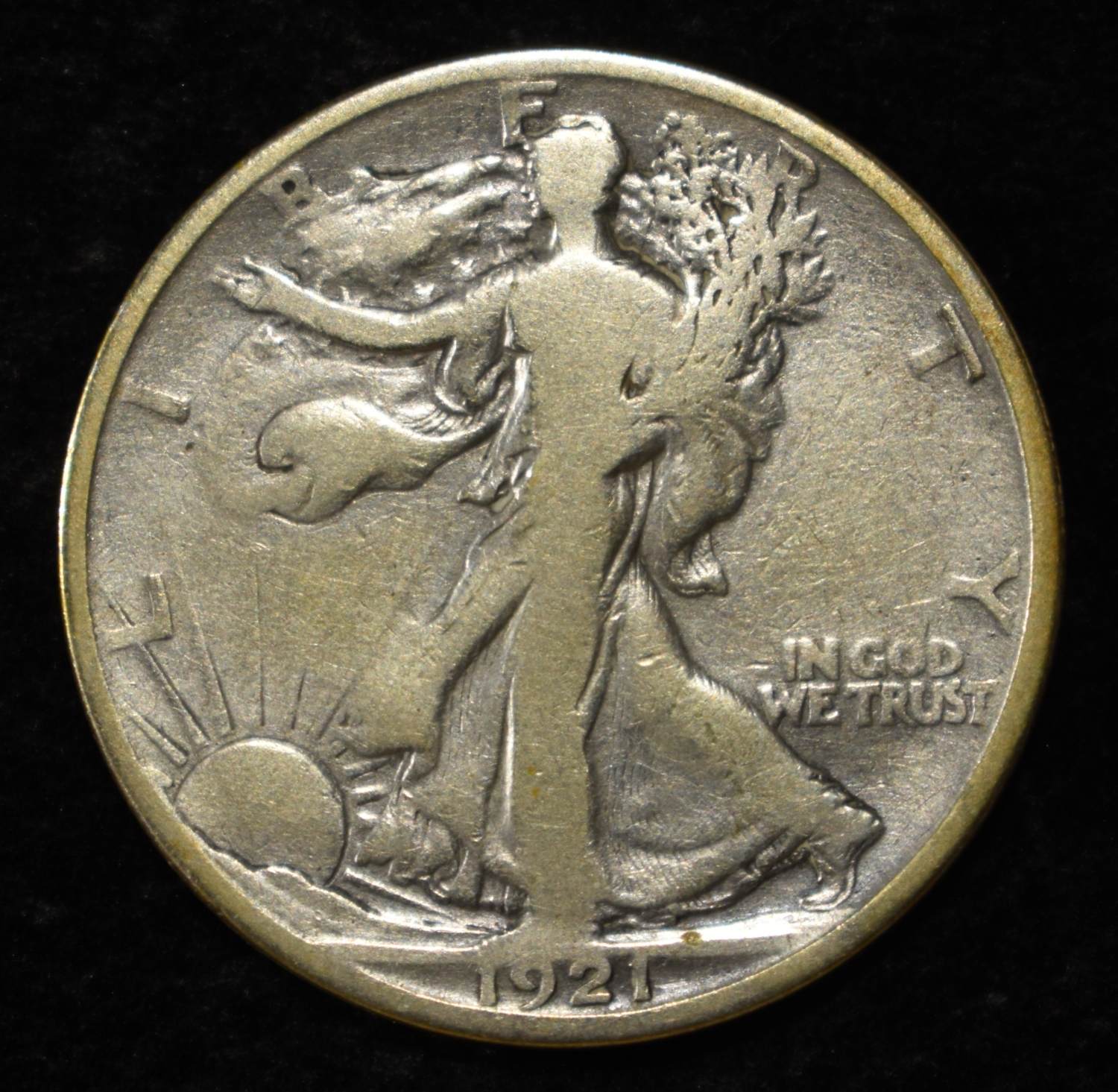 1921-S WALKING LIBERTY HALF DOLLAR VG/FINE
