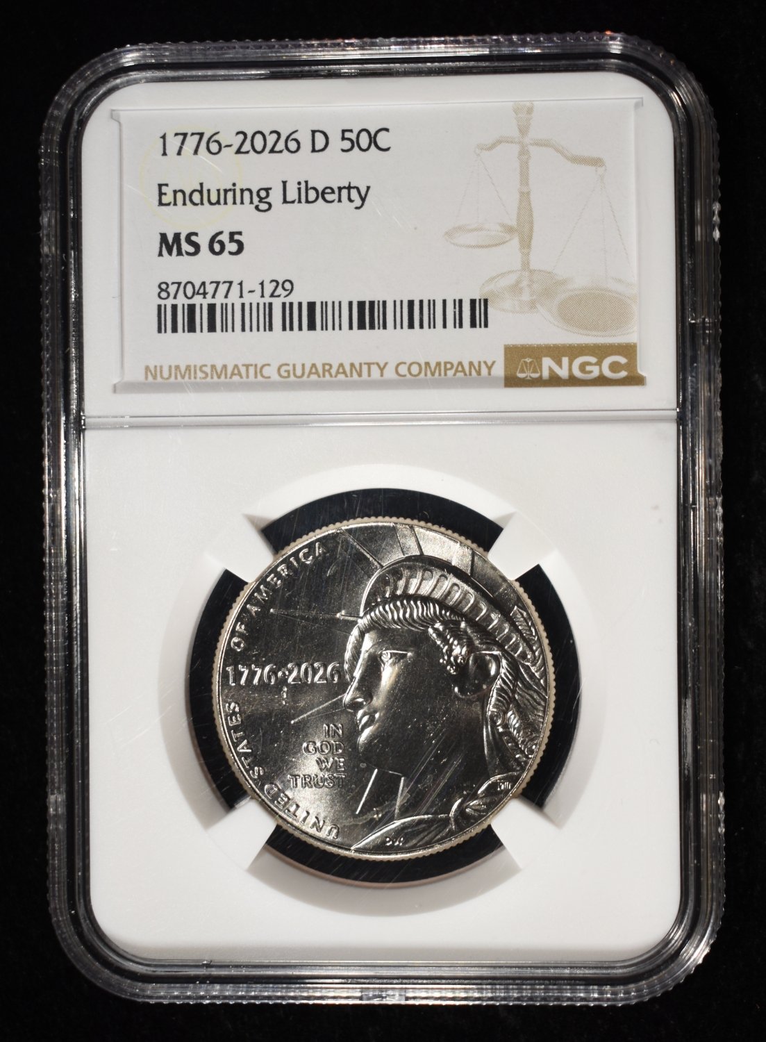 1776-2026-D ENDURING LIBERTY HALF DOLLAR NGC MS65