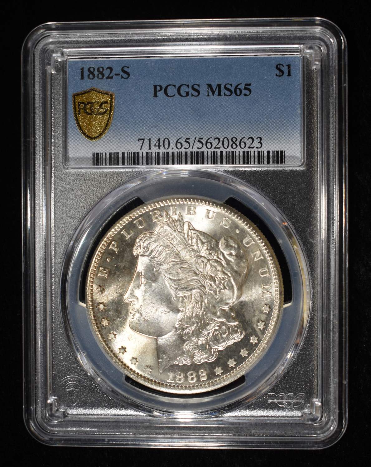 1882-S MORGAN DOLLAR PCGS MS-65