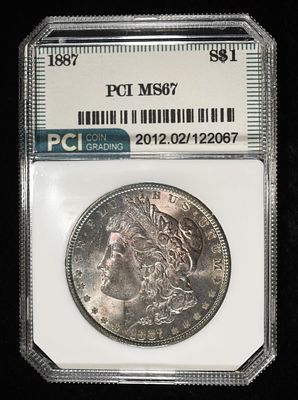 1887 MORGAN DOLLAR PCI SUPERB GEM BU. WEEKLY COIN & CURRENCY AUCTIONS ESTIMATE $180 - $230.
