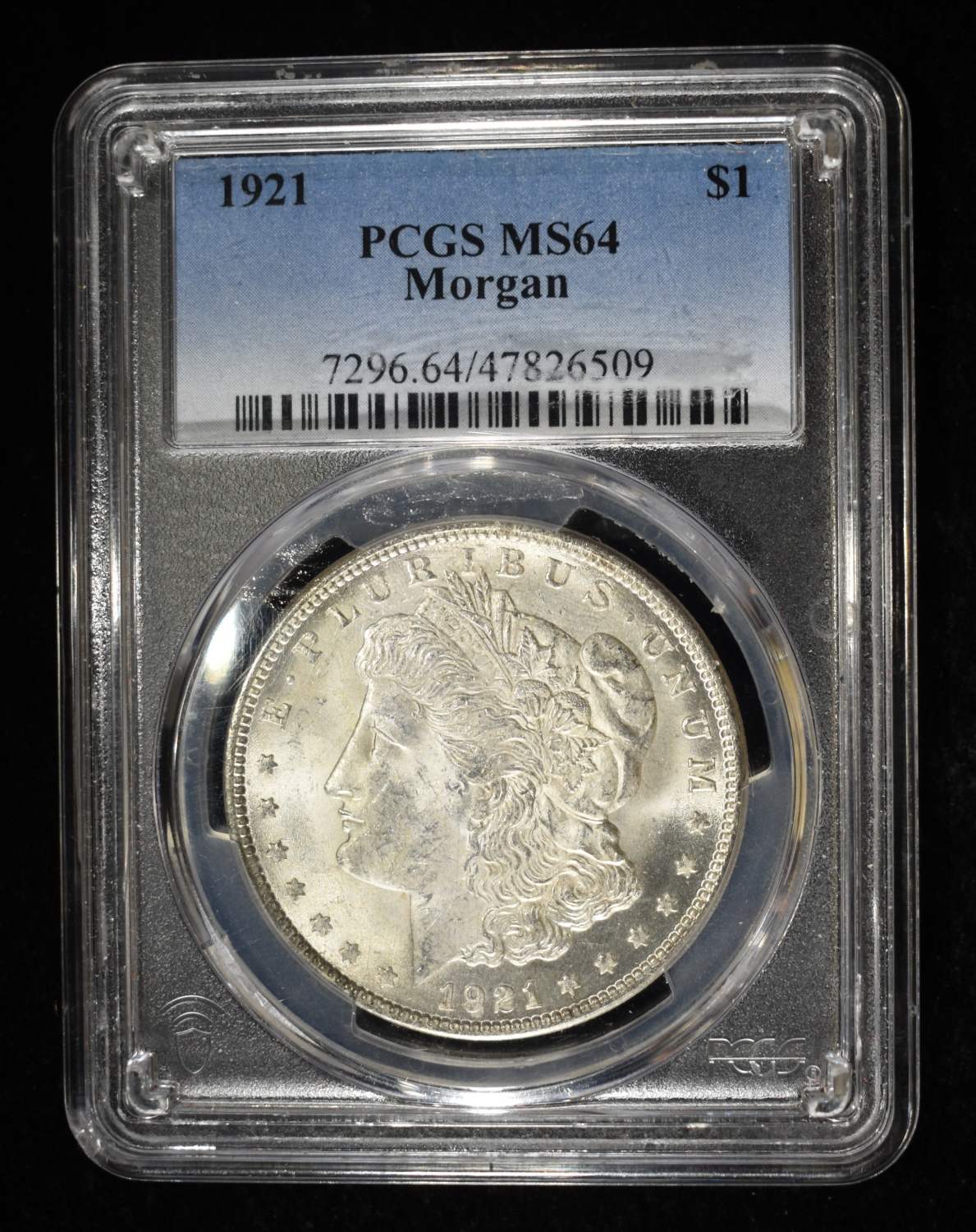 1921 MORGAN DOLLAR PCGS MS64