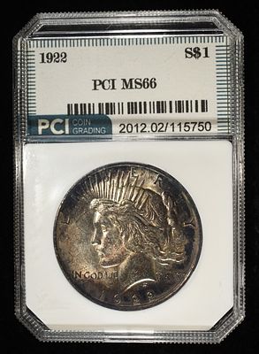 1922 PEACE DOLLAR PCI SUPERB GEM BU. WEEKLY COIN & CURRENCY AUCTIONS ESTIMATE $170 - $220.