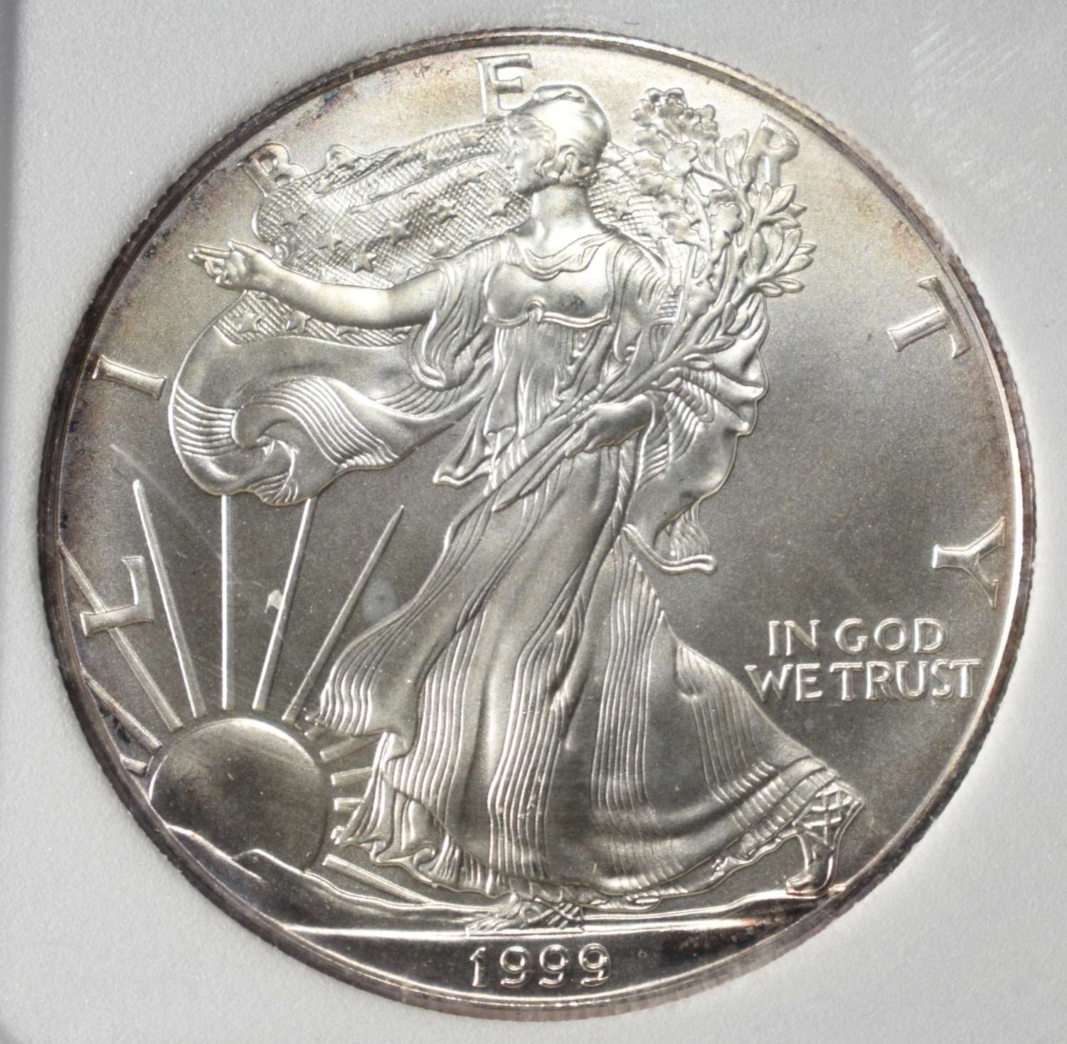 1999 AMERICAN SILVER EAGLE IGS PERFECT GEM BU
