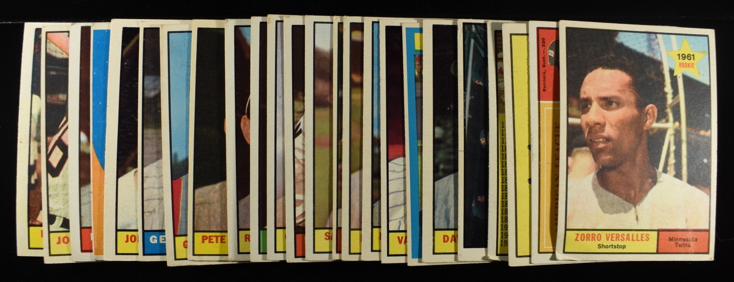 1961 TOPPS MLB (5) STARS & (20) COMMON CARDS