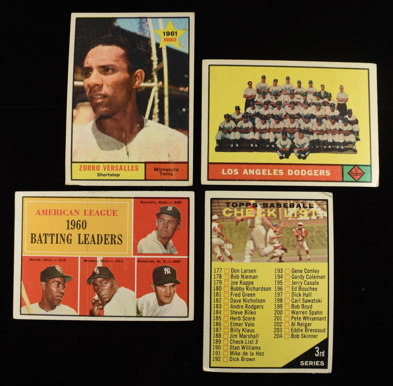 1961 TOPPS MLB (5) STARS & (20) COMMON CARDS