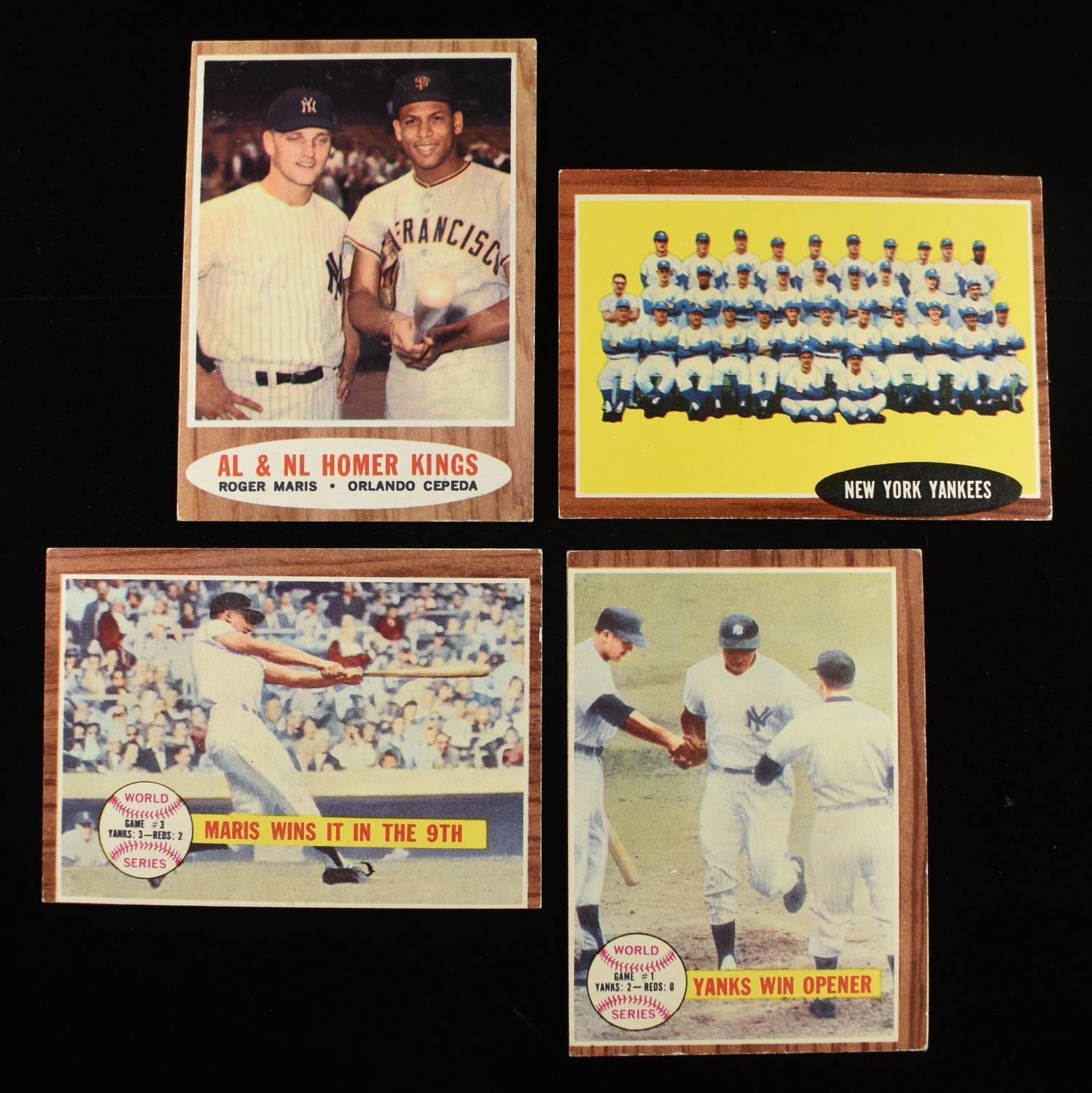 (4) 1962 TOPPS MLB #401, #251, #234 & #232