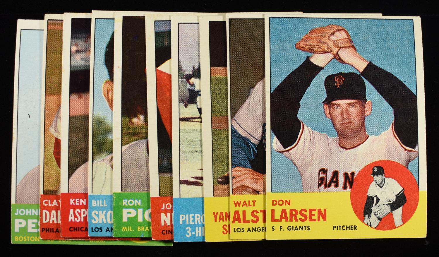 (10) 1963 TOPPS BASEBALL CARDS