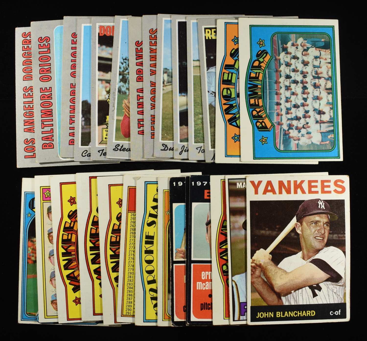 1964, (2) 67, (3) 71, (10) 72 & (12) 70 TOPPS MLB