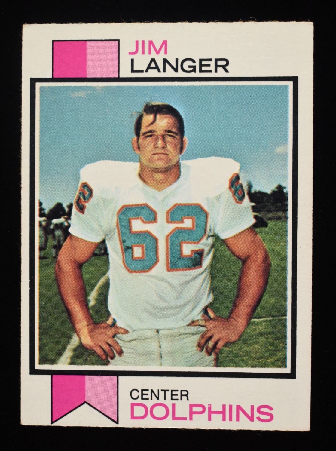TOPPS 1973 # 341 JIM LANGER FOOTBALL CARD
