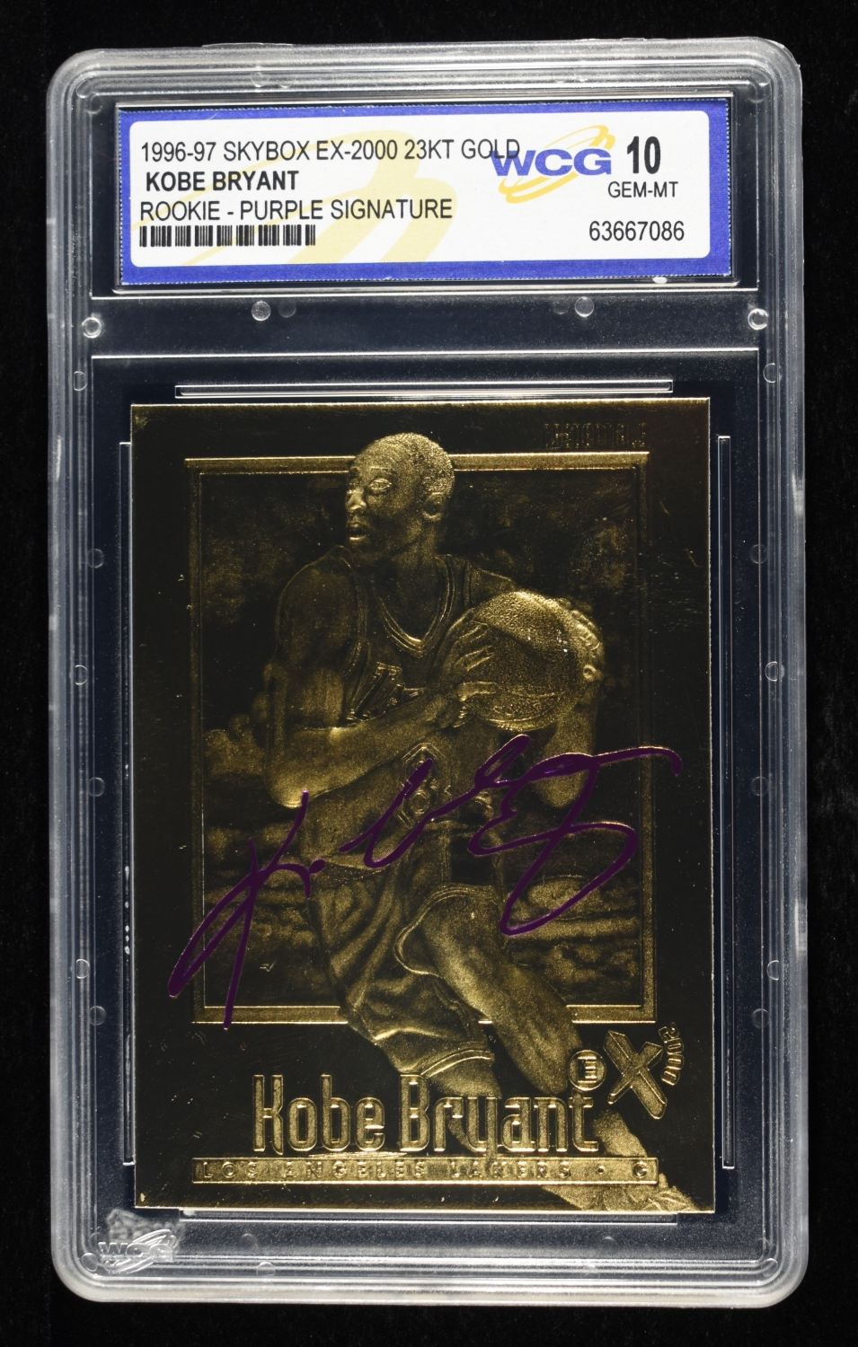 1996-97 KOBE BRYANT 23KT GOLD FLEER WCG GEM-NT