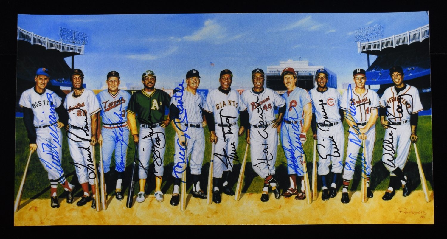 500 HOMERUN (11) MEMBERS SIGNED PHOTO W/ COA