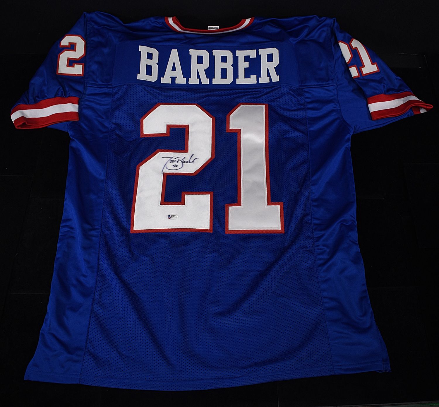 NY GIANTS TIKI BARBER SIGNED JERSEY