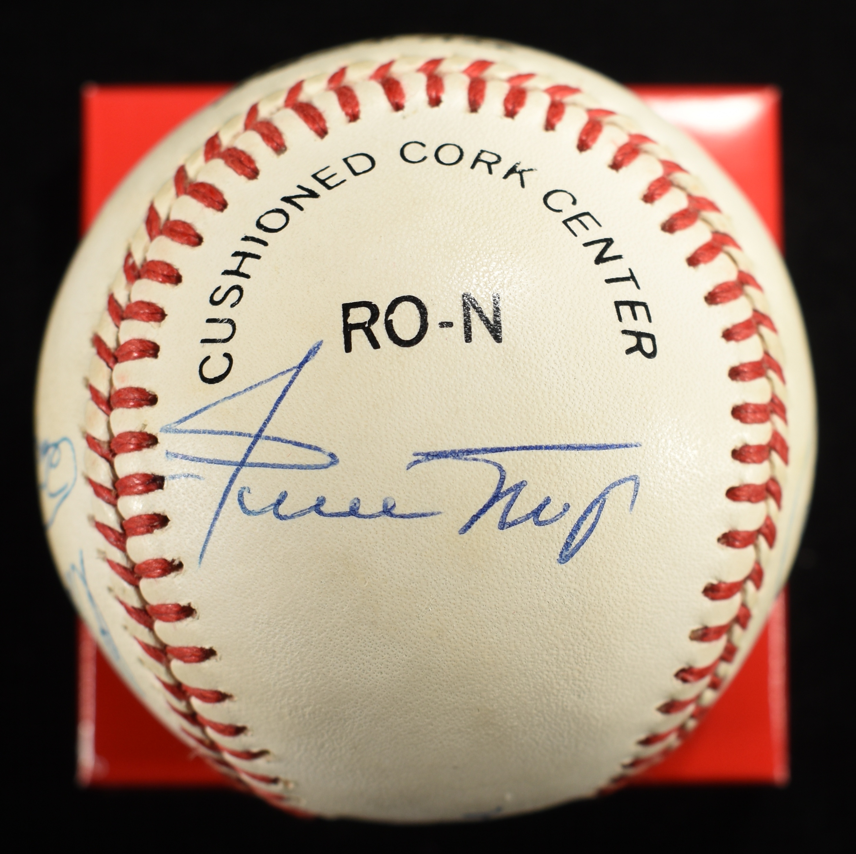 MANTLE, MAYS, MIZE, KINER, FIELDS SIGNED BASEBALL