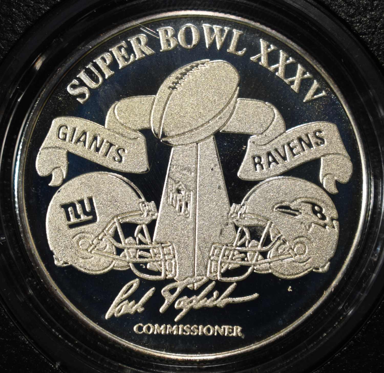 SUPERBOWL XXXV 1 OZ .999 SILVER ROUND
