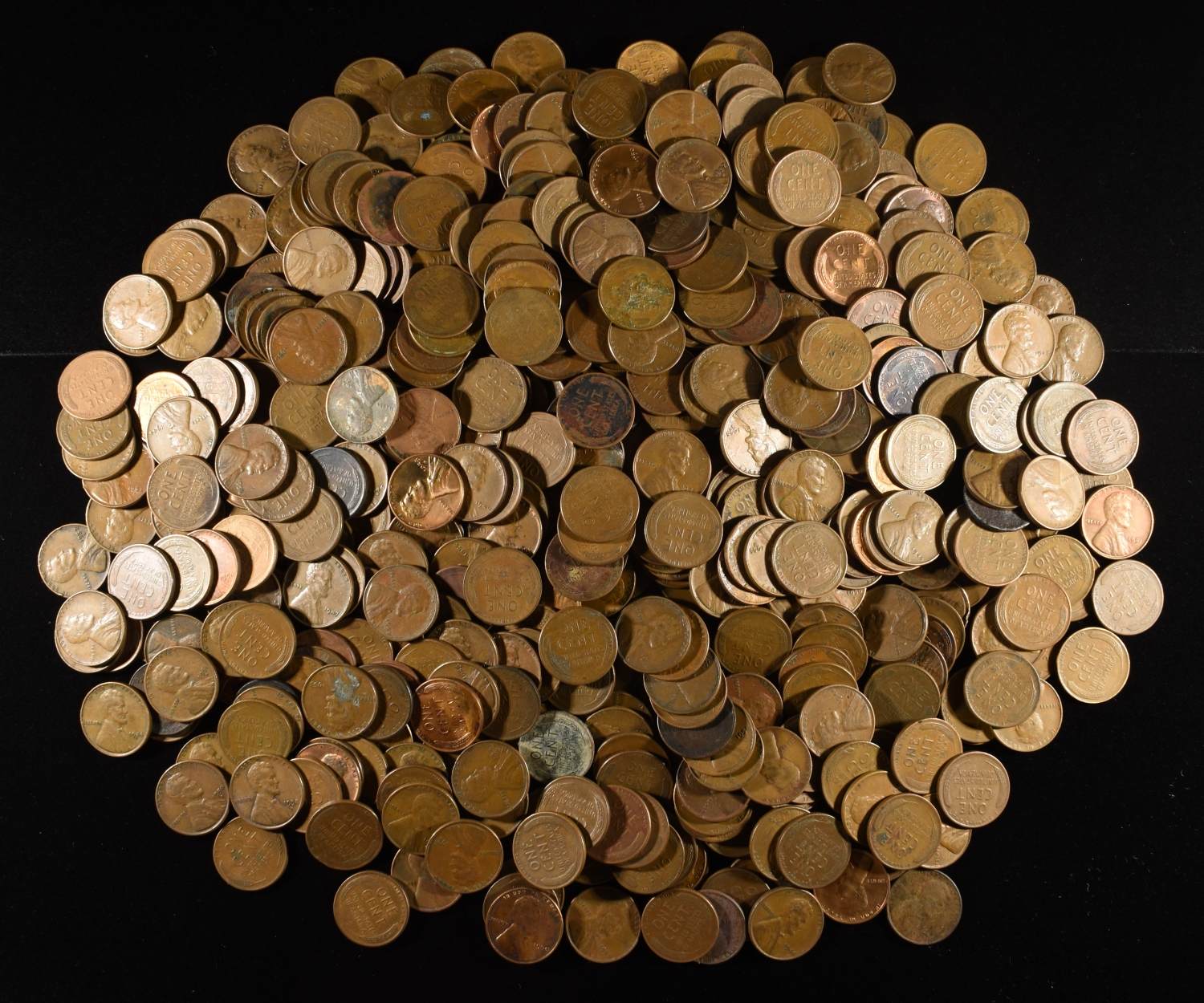(500) 40'S & 50'S WHEAT CENTS