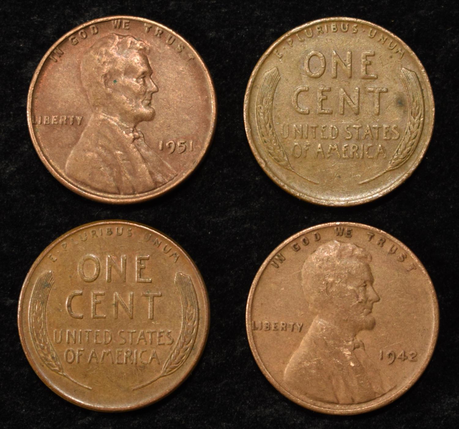(500) 40'S & 50'S WHEAT CENTS