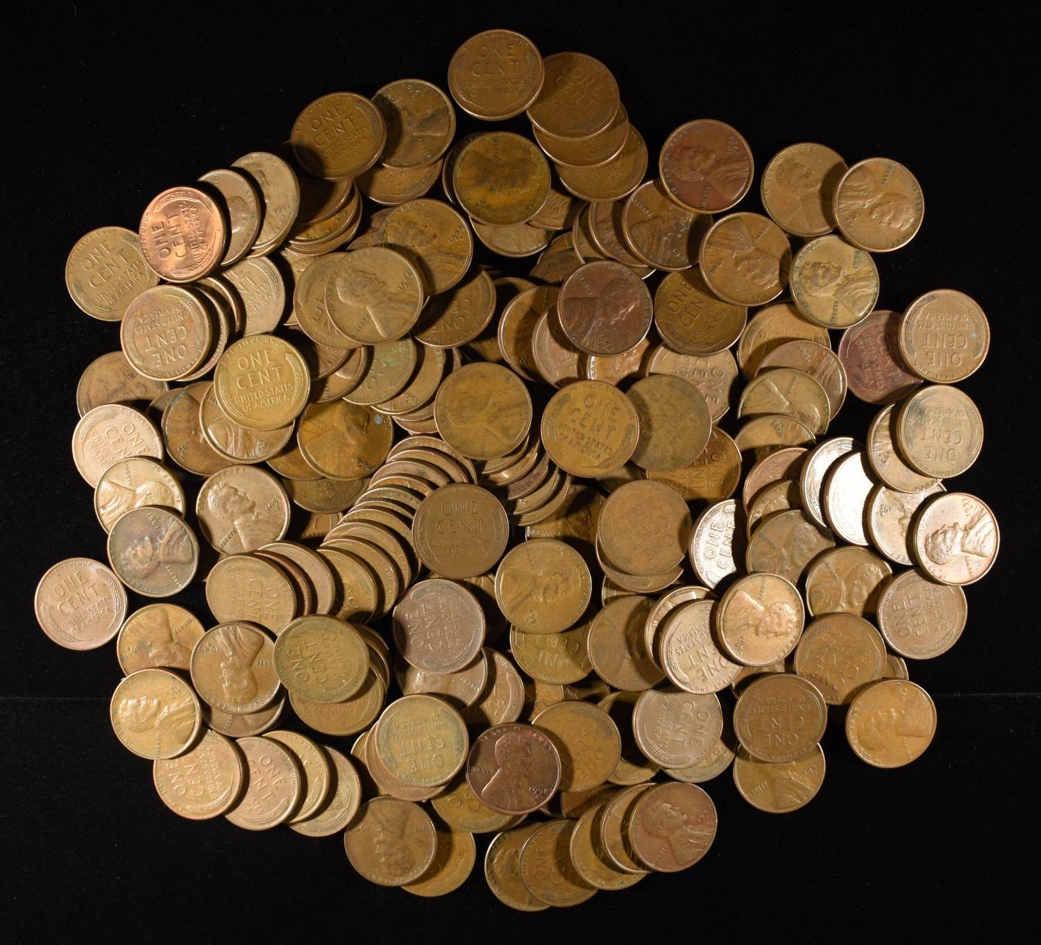 200 "S" MINT WHEAT CENTS