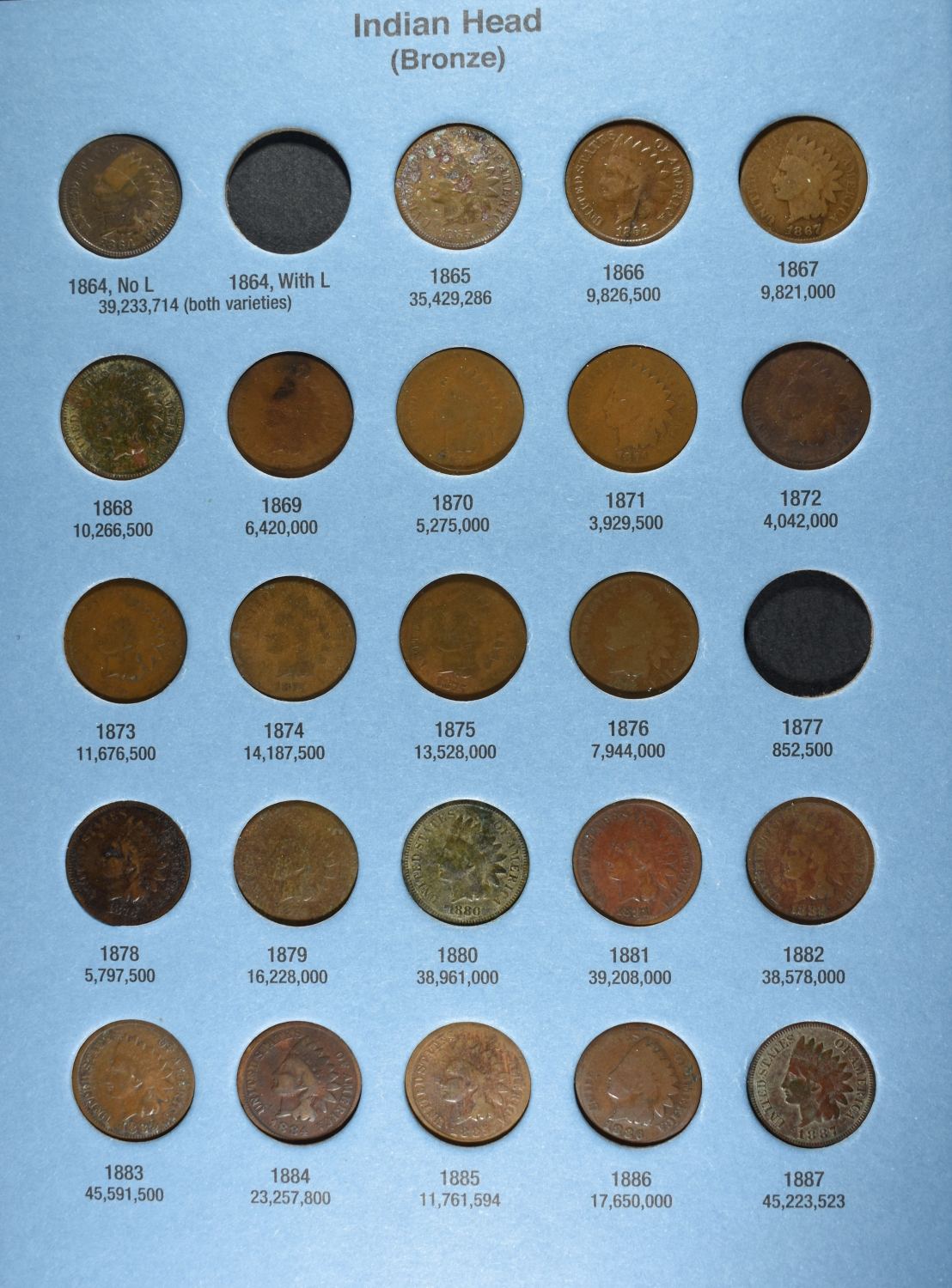 INDIAN CENT COLLECTION WHITMAN
