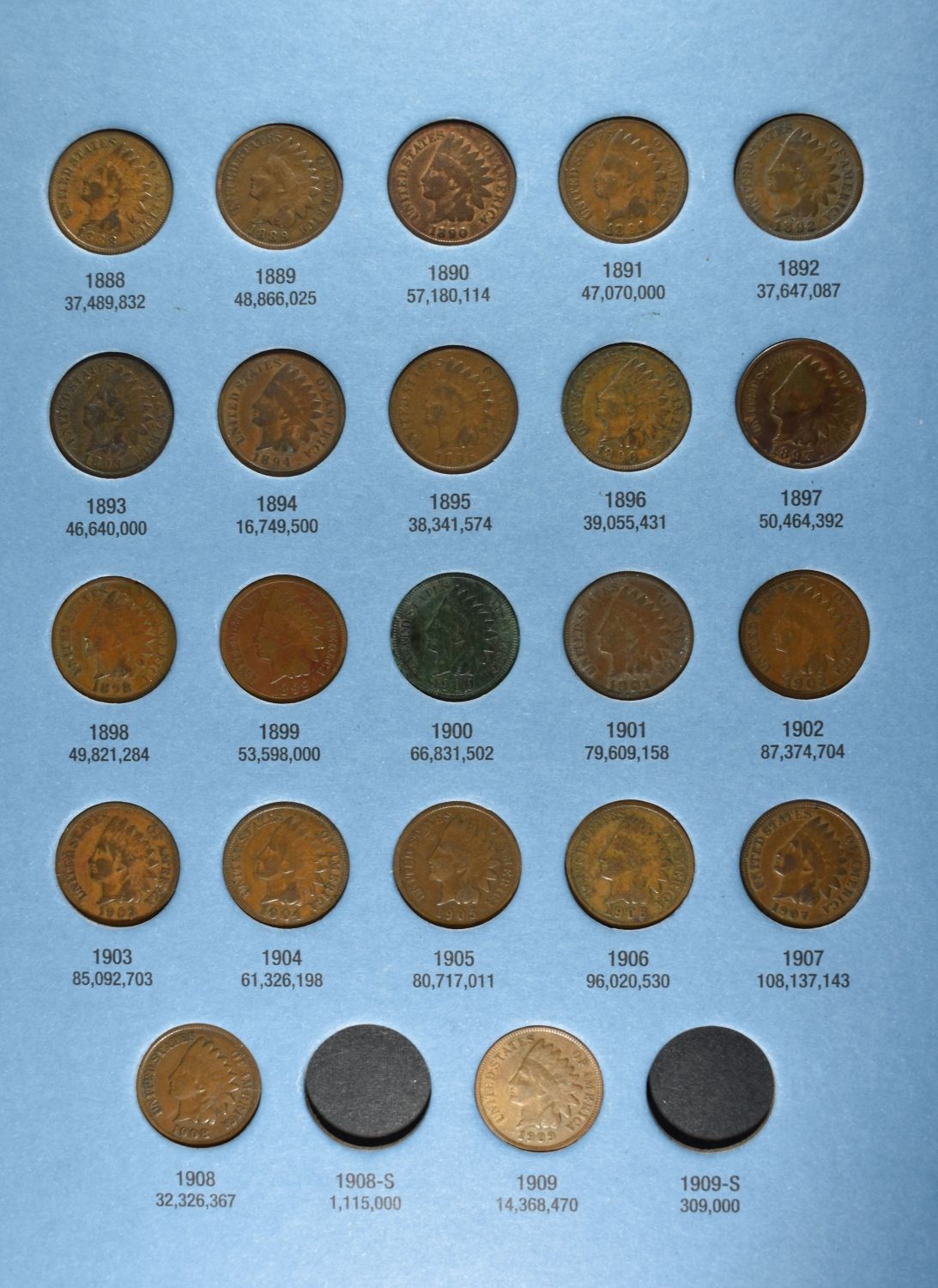 INDIAN CENT COLLECTION WHITMAN